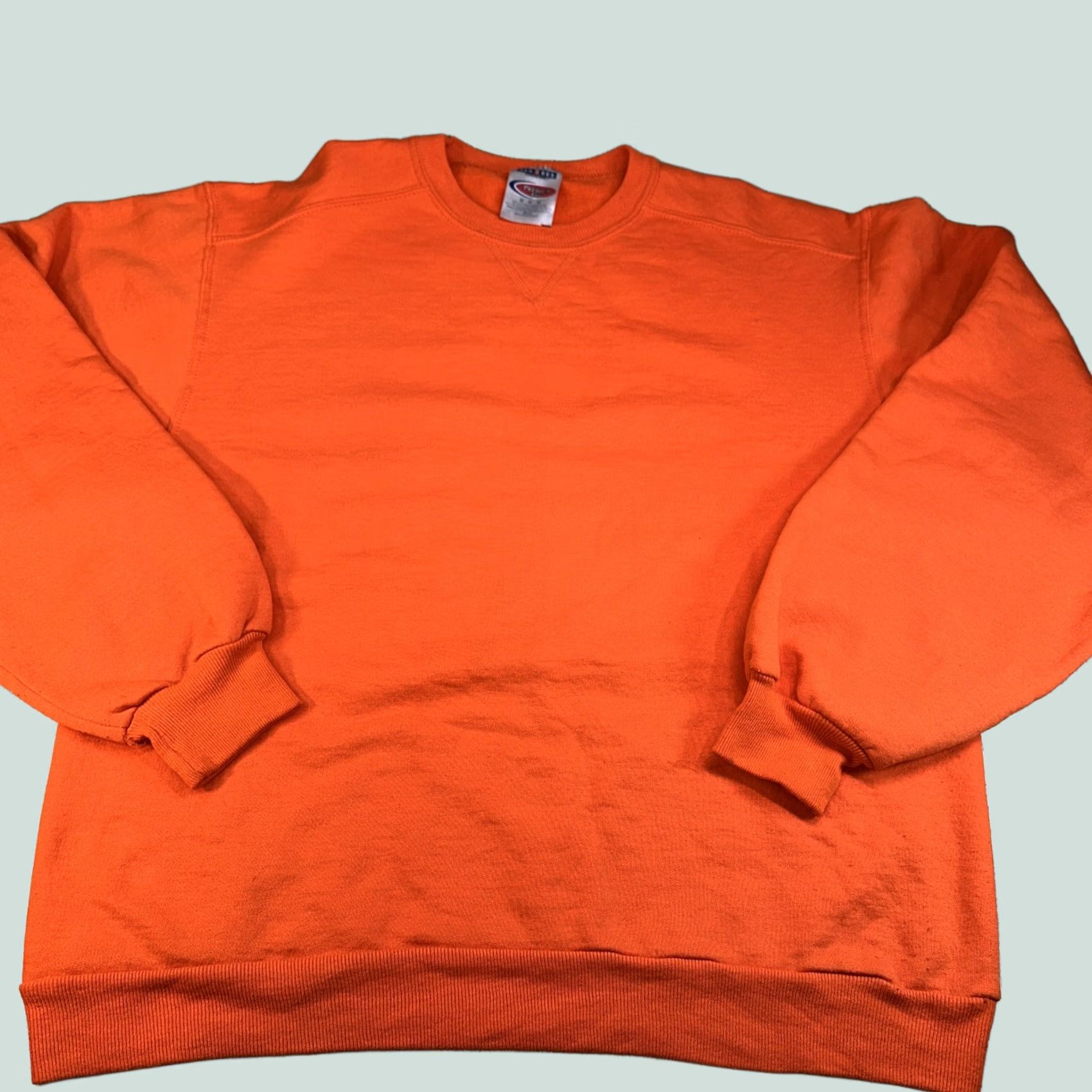Jerzees VINTAGE Jerzees Orange Crewneck Sweater Mens Medium Cotton Blend 1990s Sportswear Beach Premium Fit Size US M / EU 48-50 / 2 - 1 Thumbnail