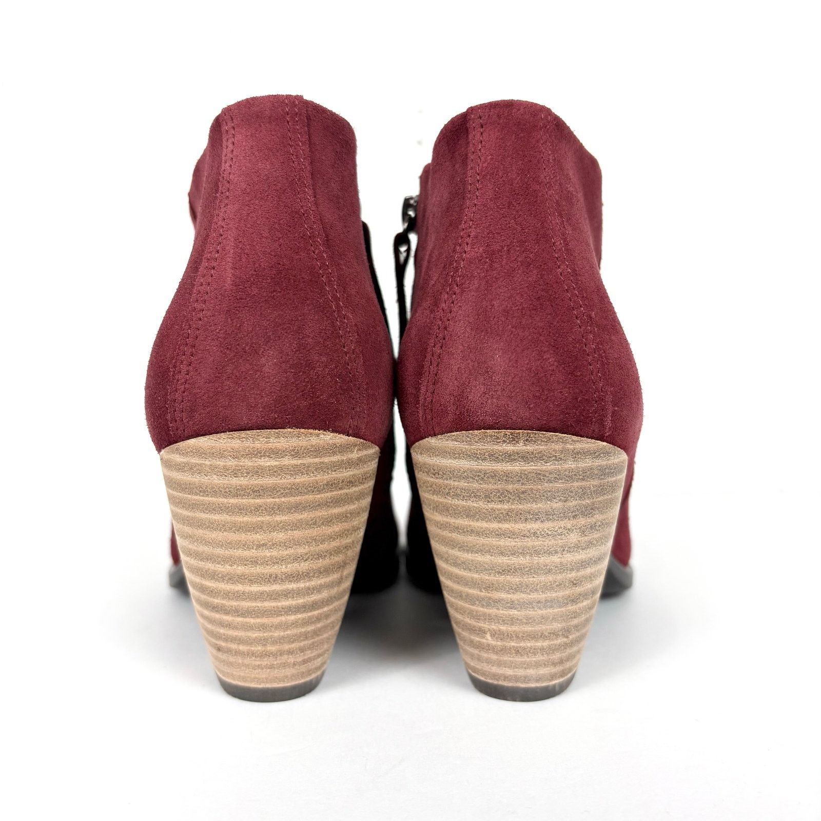 Ecco Ecco Shape 55 Western Ankle Boots Red Suede Block Heel 40 Size US 9 / IT 39 - 3 Thumbnail