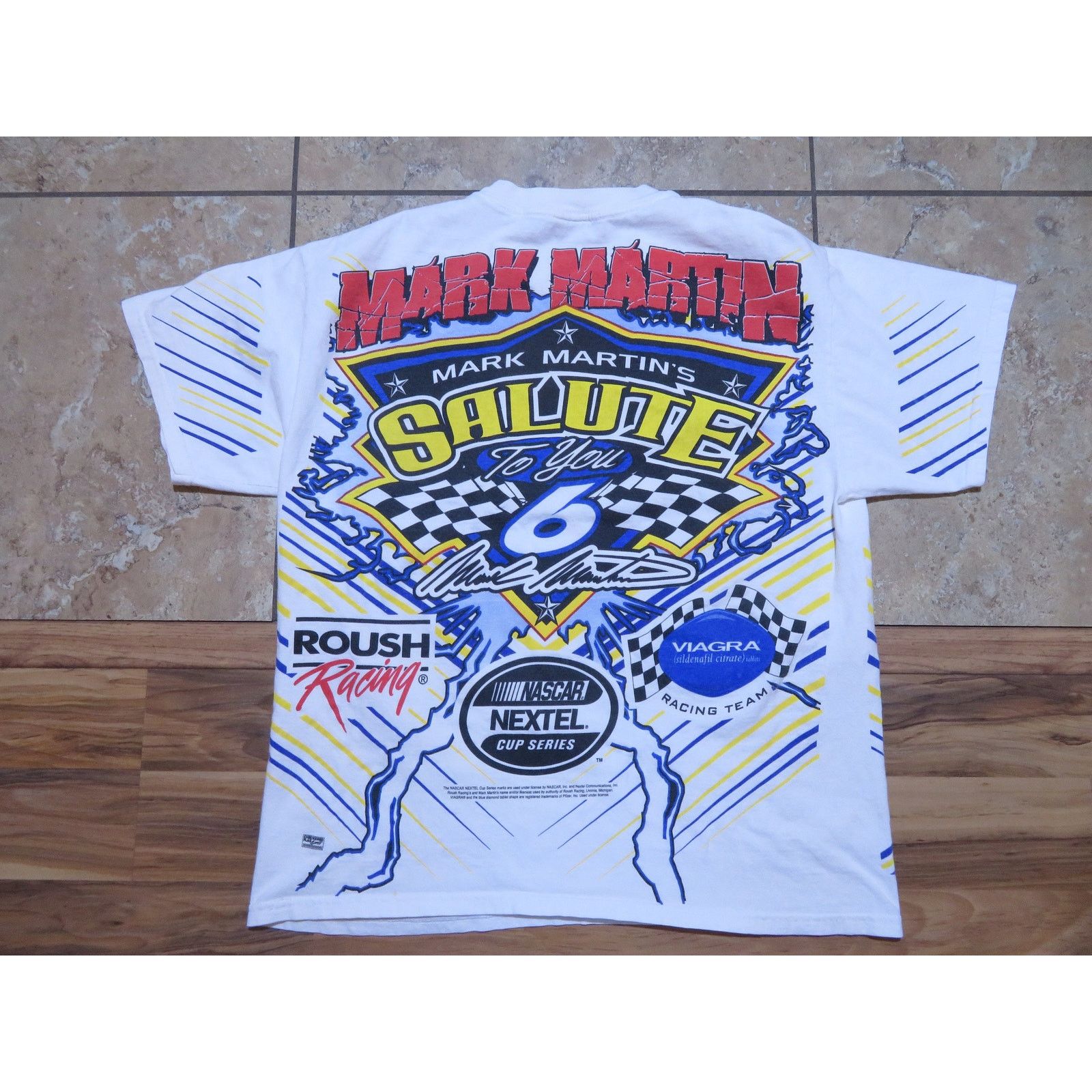 Other Mark Martin Viagra NASCAR T-Shirt Salute to You White Sz L Size US L / EU 52-54 / 3 - 2 Thumbnail