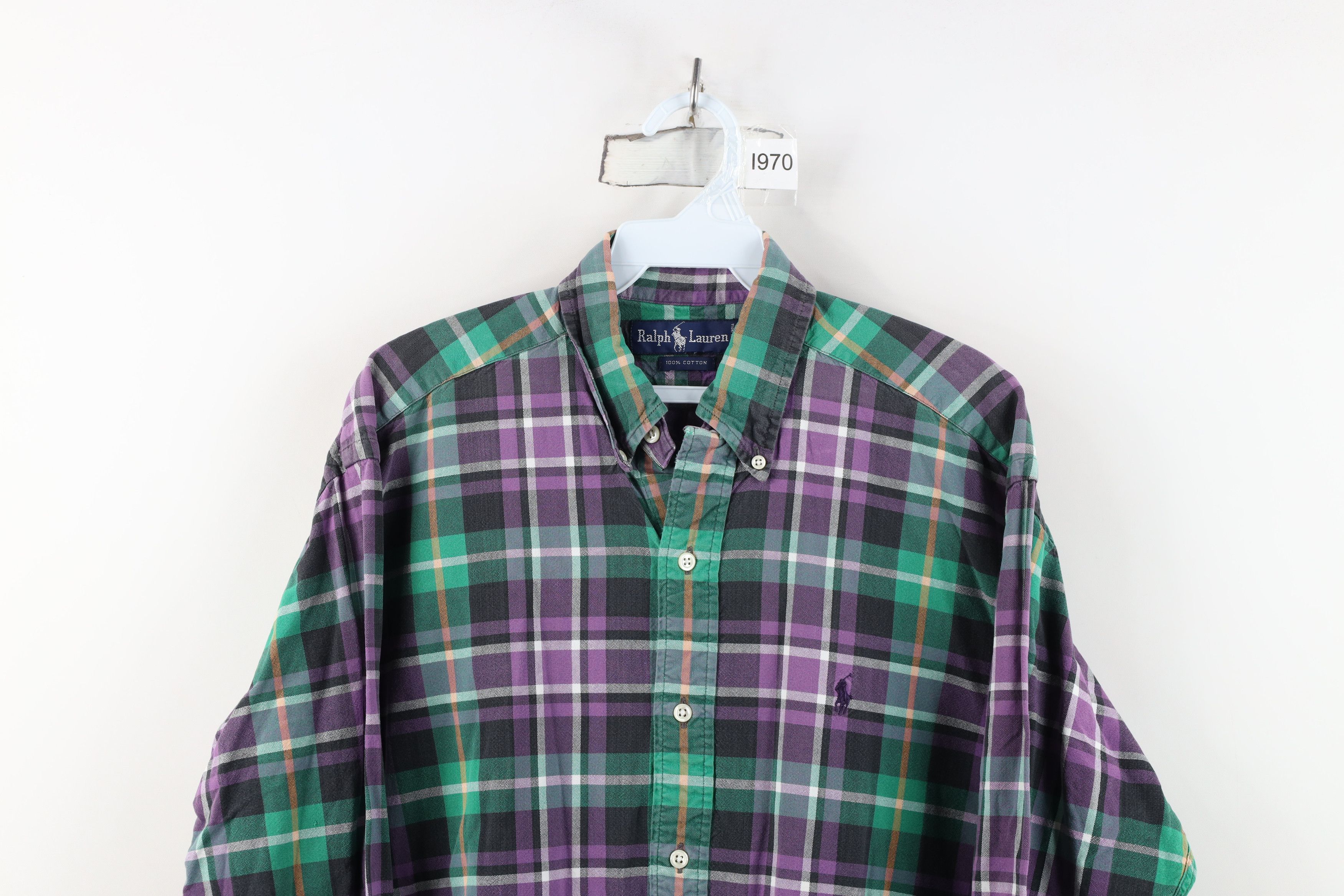 Polo Ralph Lauren Vintage 80s 90s Ralph Lauren Madras Plaid Button Down Shirt Size US S / EU 44-46 / 1 - 2 Thumbnail