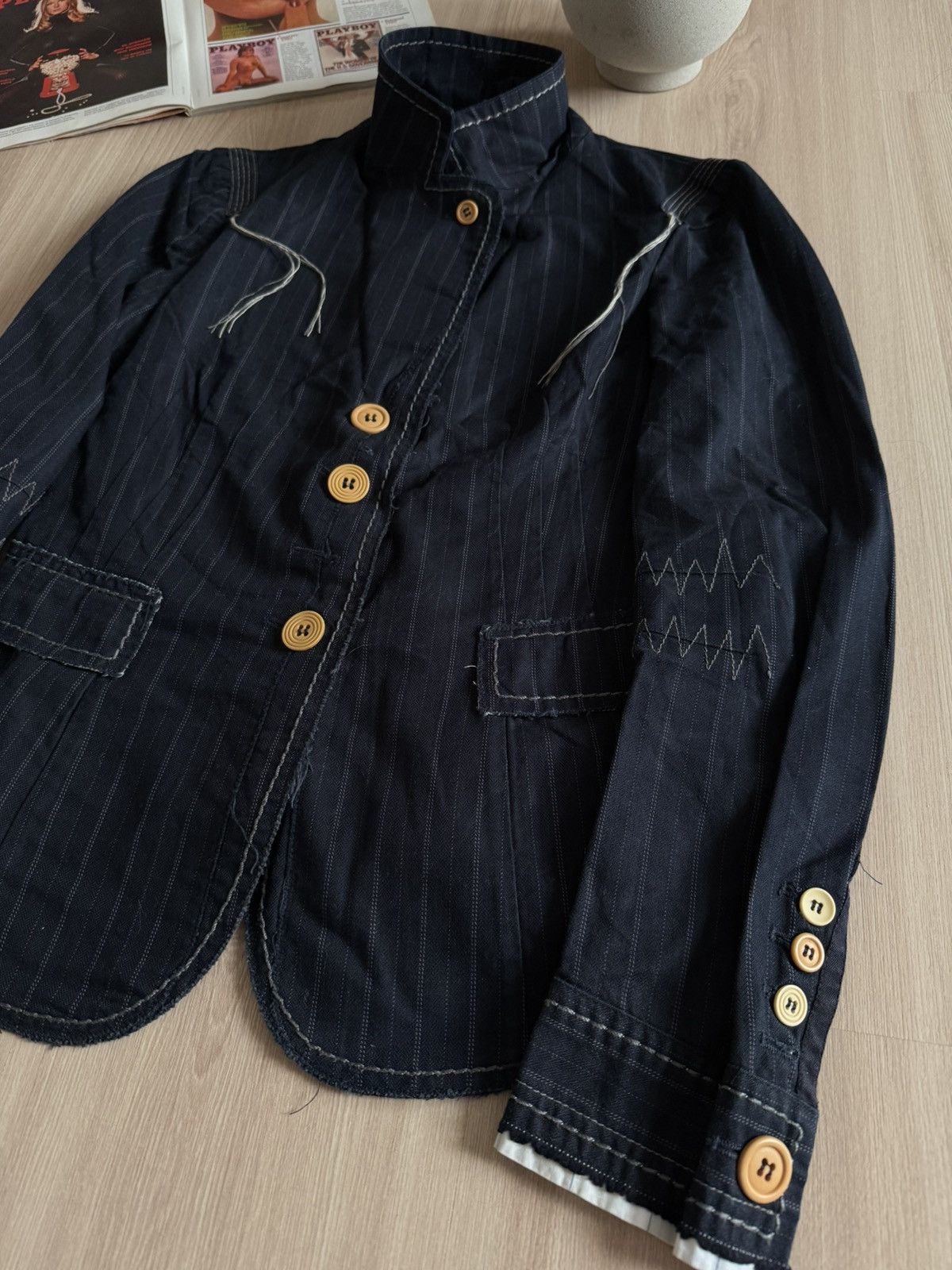 Marithe + Francois Girbaud Vintage Marithe + Francois Girbaud Japanese Blazer Size M / US 6-8 / IT 42-44 - 7 Thumbnail