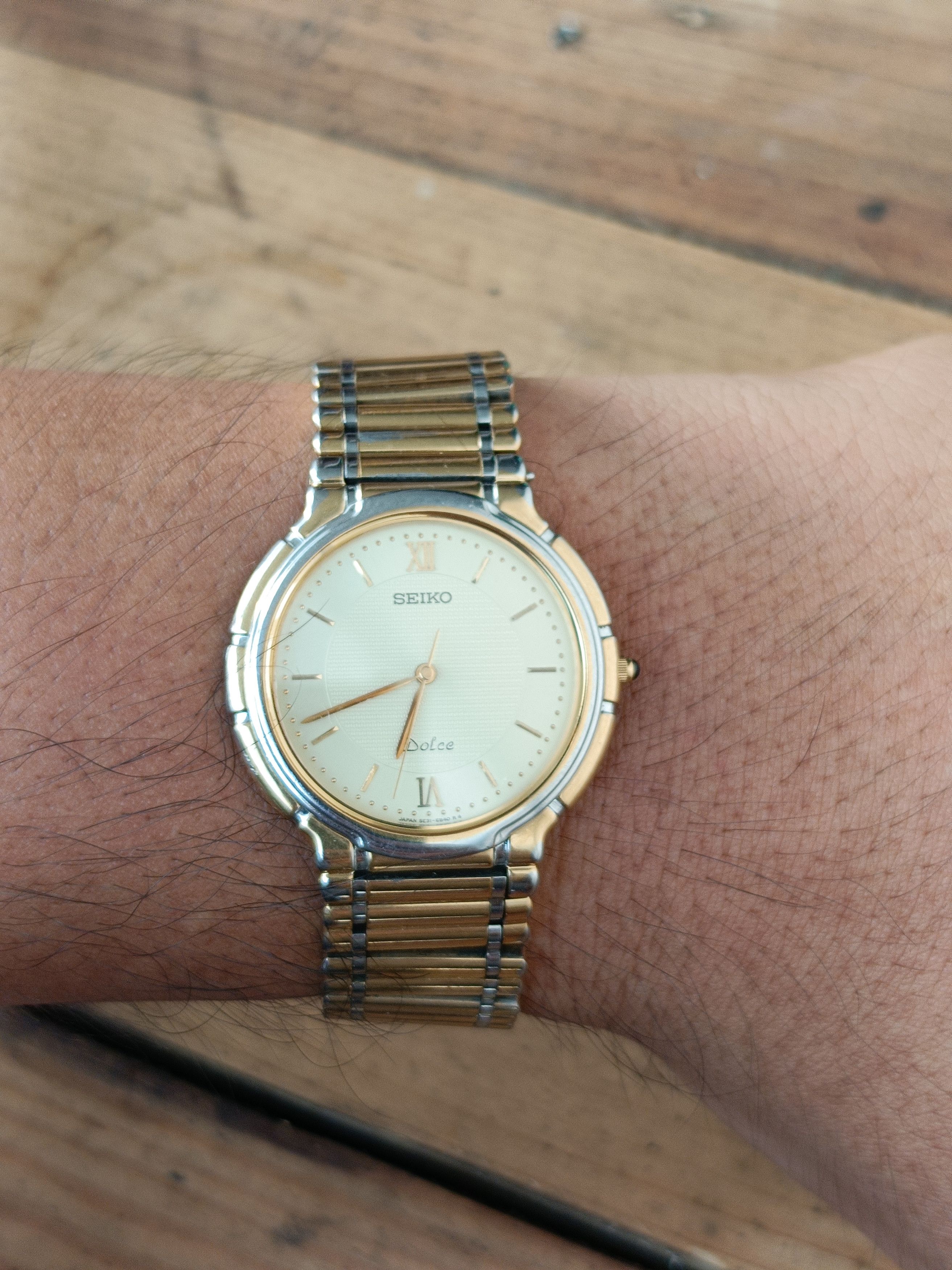 Seiko × Vintage Vintage Seiko dolce bamboo 5e31-6b50 two tone watch Size ONE SIZE - 1 Thumbnail
