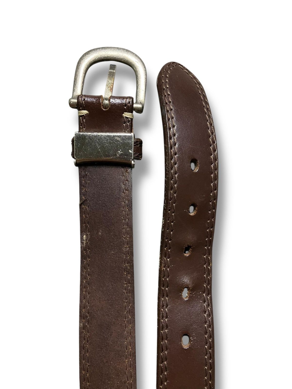 Wrangler 🔥 WRANGLER LEATHER BELT 🔥 (142) Size 42 - 4 Thumbnail