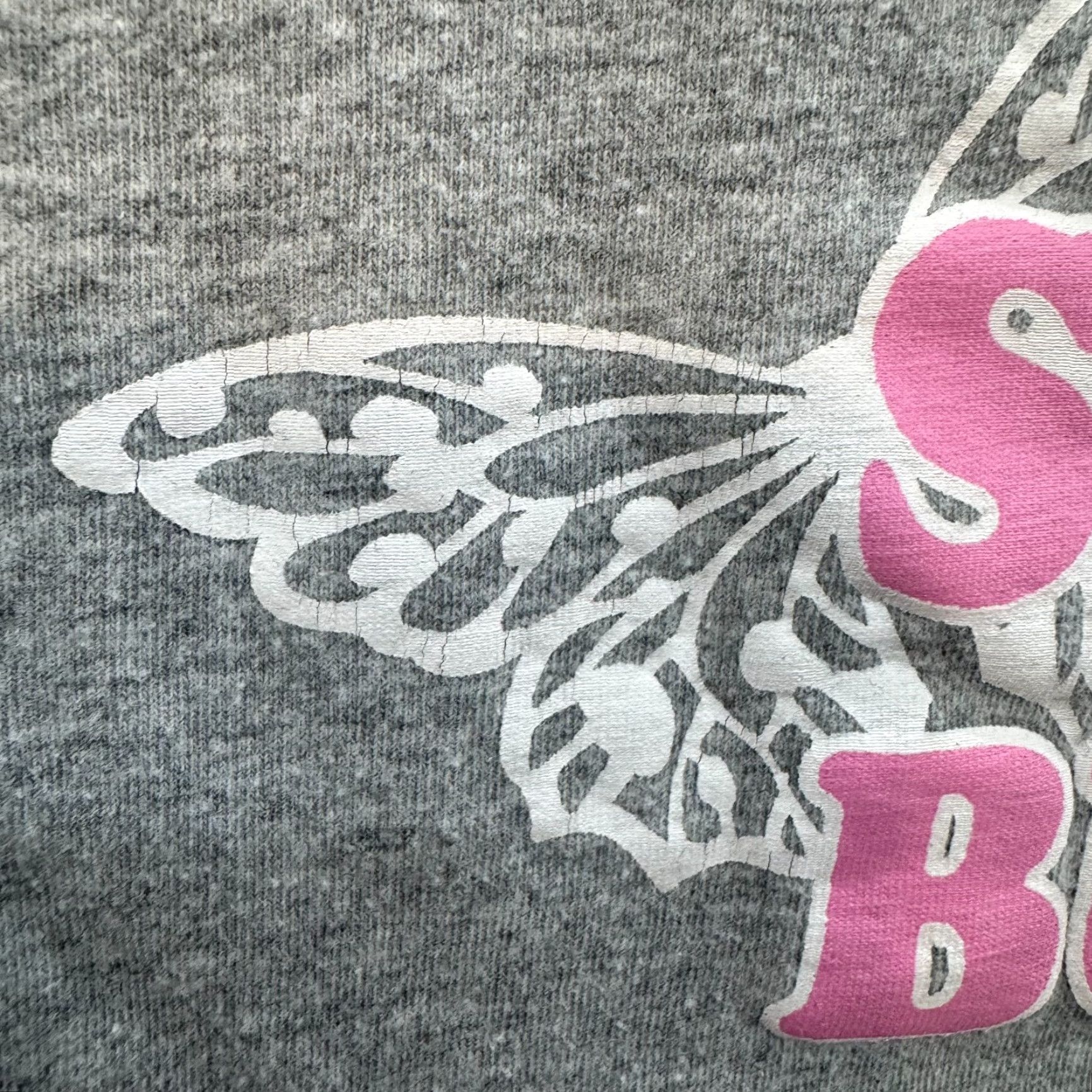 Vintage VINTAGE Y2K/ Social Butterfly Camsiole Pajama Tank Top Medium Grey Pink Henley Shirt Girls Size M / US 6-8 / IT 42-44 - 4 Thumbnail