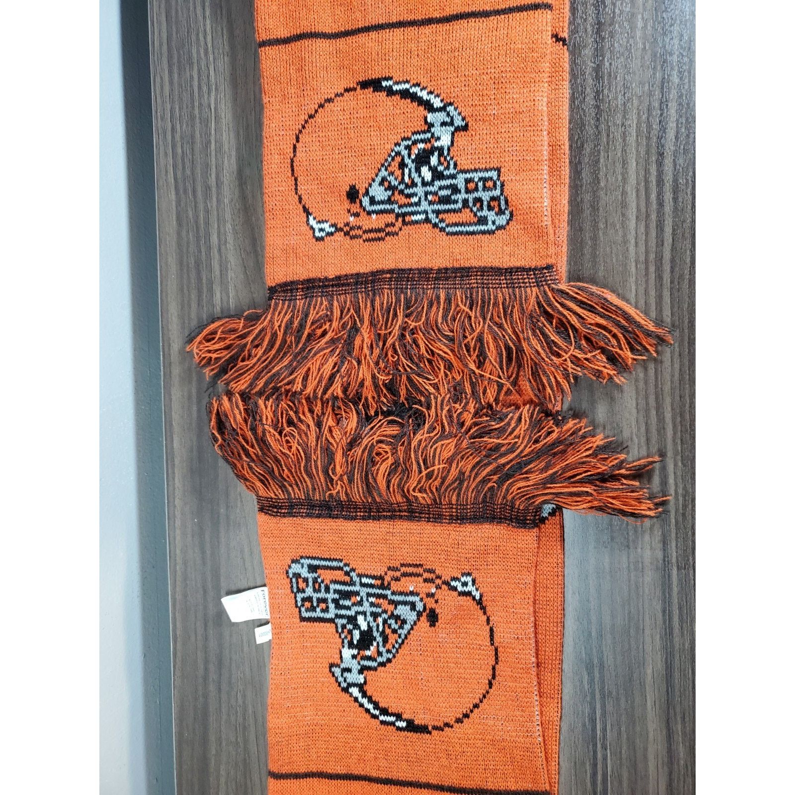 NFL Cleveland Browns Knit Long Scarf NFL Football Orange Brown Size ONE SIZE - 5 Thumbnail