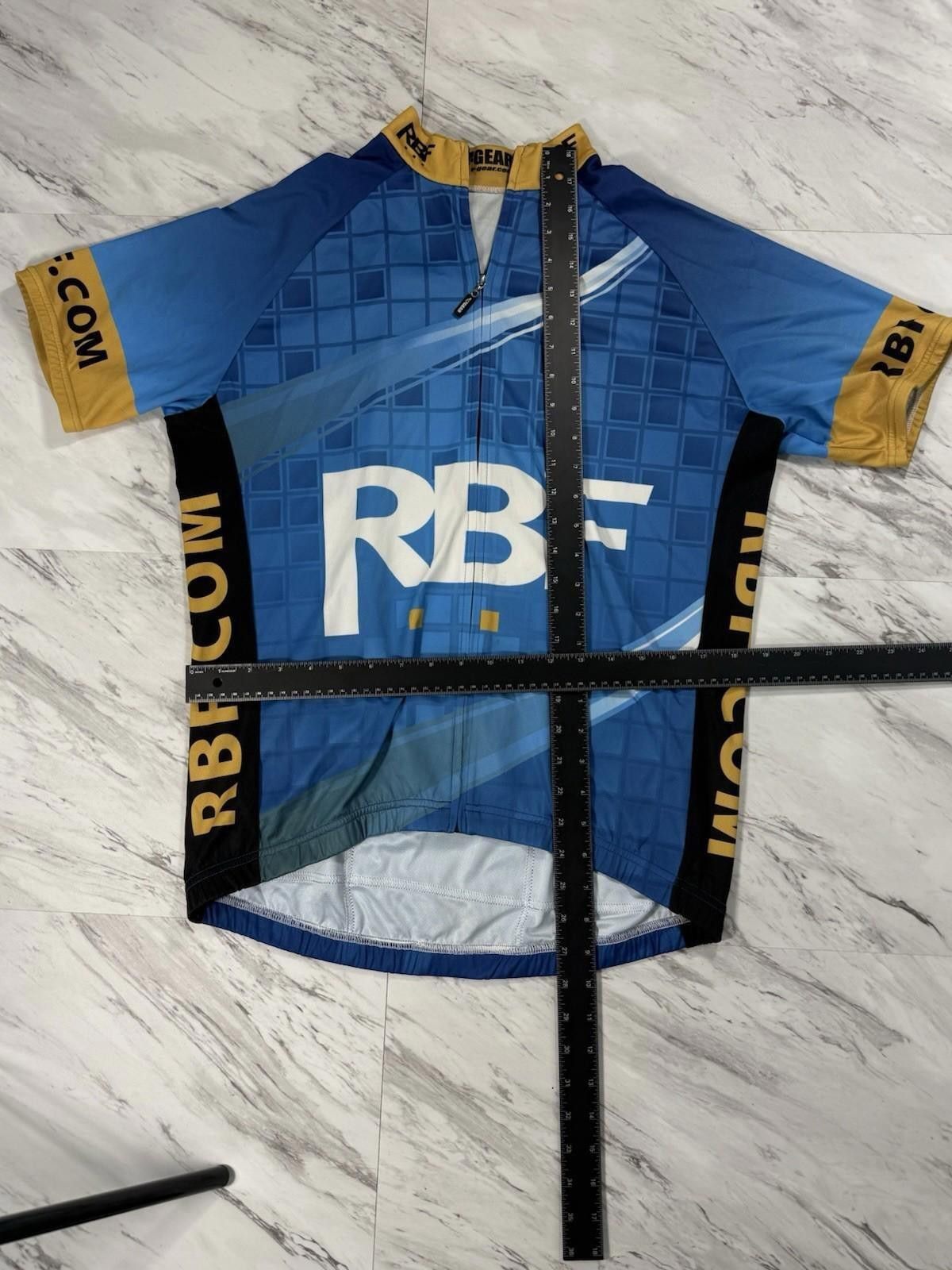 Other RBF Consulting Cycling Jersey Men’s Blue/Gold Bike Gear L #8 Size ONE SIZE - 2 Thumbnail