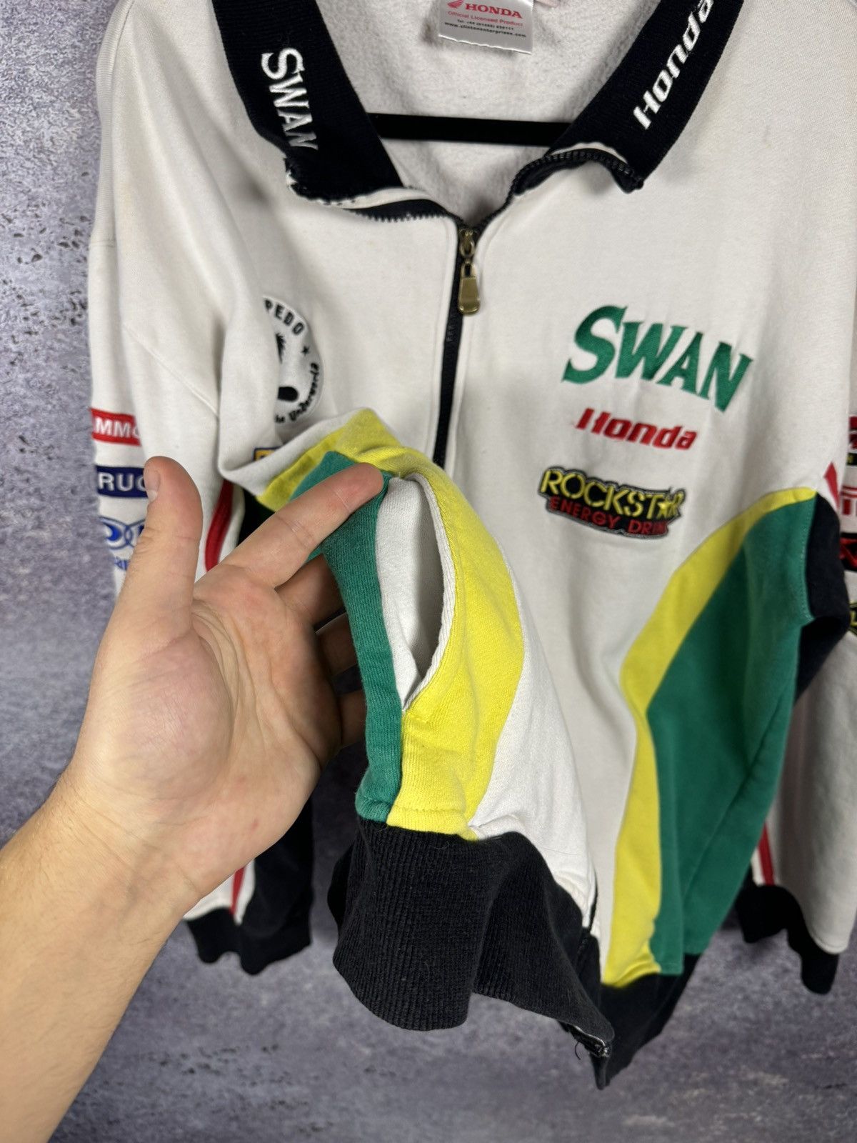 Honda × Vintage SWAN HONDA MOTOR SUPERBIKE RACING JACKET LONG SLEEVE FULL ZP Size US XL / EU 56 / 4 - 17 Thumbnail