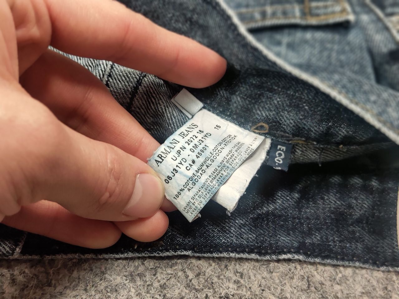 Armani Rare Vintage Armani Jeans big Logo Faded Denim Y2K Style Size US 34 / EU 50 - 18 Thumbnail