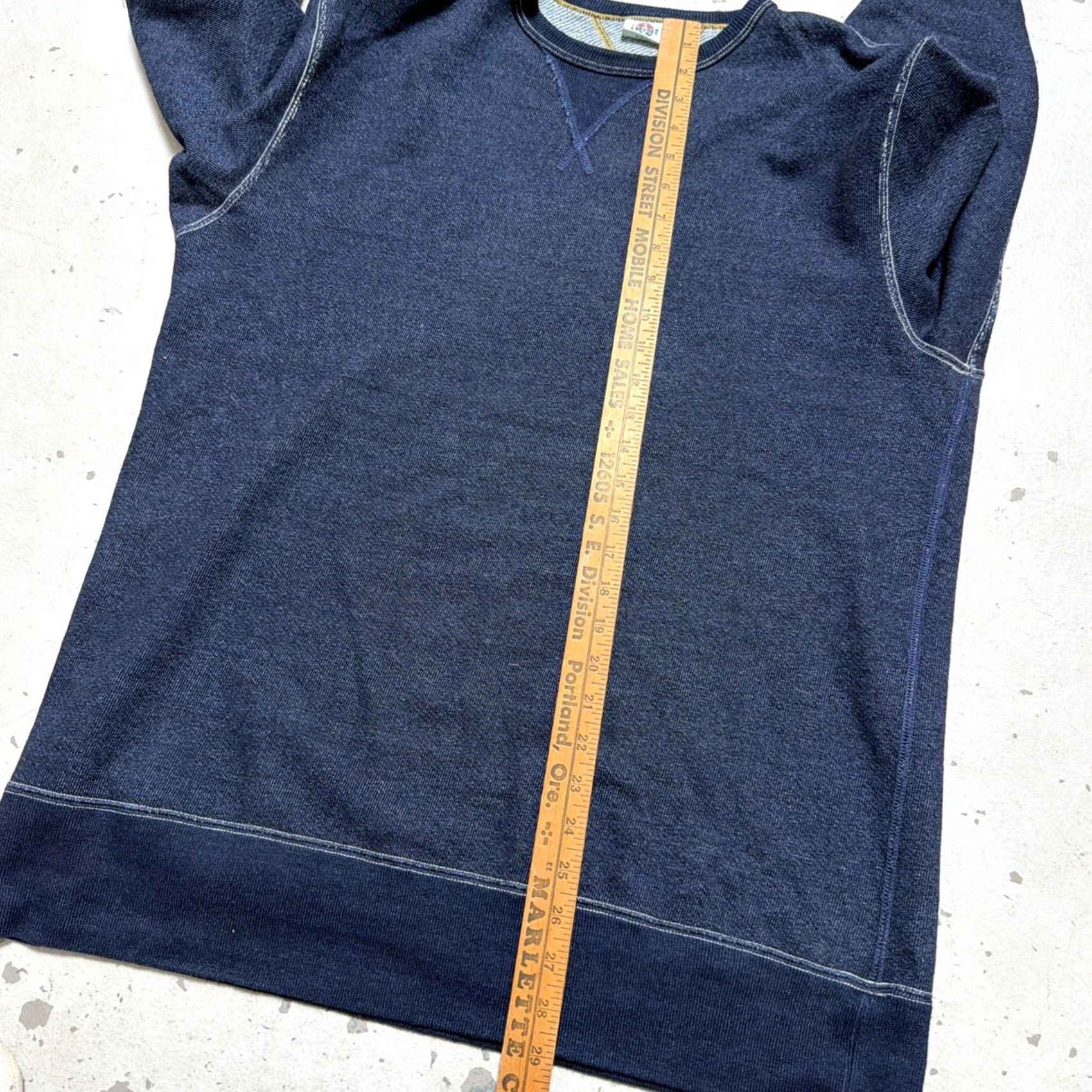 Vintage Samurai Jeans Co. Indigo Double V All Cotton Heavy Sweatshirt XXL Size US XXL / EU 58 / 5 - 4 Thumbnail