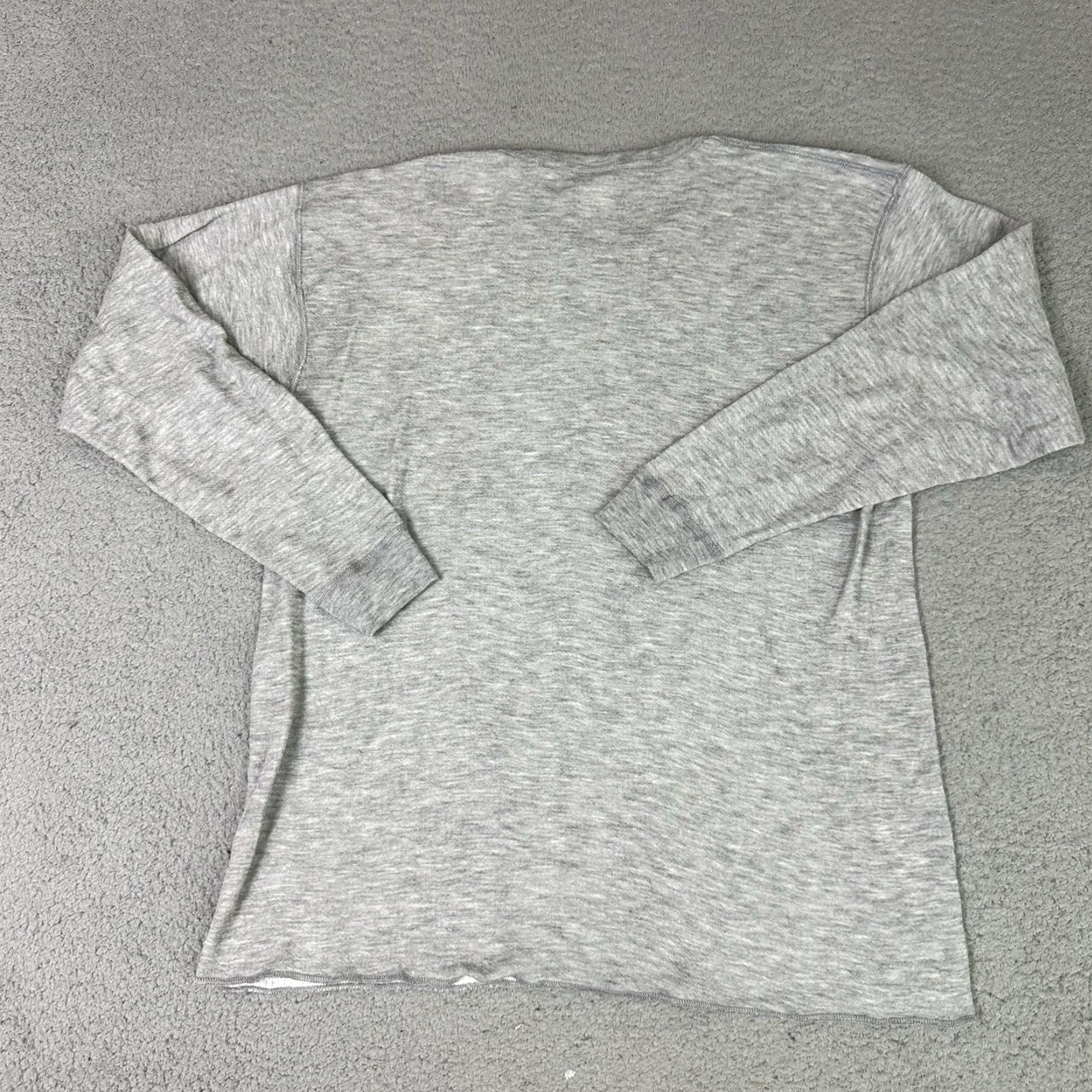 Layer 8 VINTAGE Medalist Shirt Mens L Gray Distressed USA Thermal Base Layer Long Sleeve Crew Neck Size US L / EU 52-54 / 3 - 4 Thumbnail