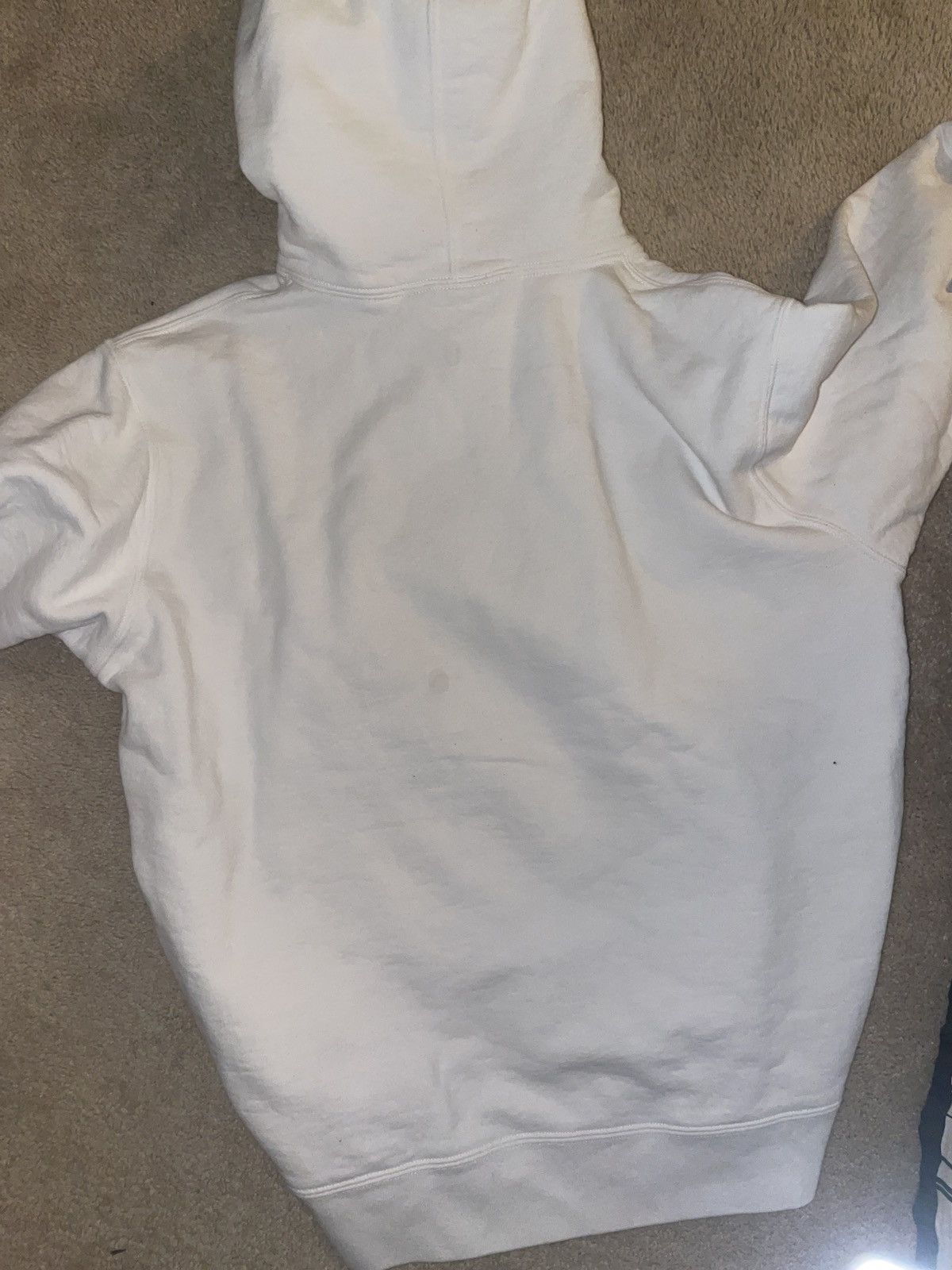 image of Supreme Hoodie “ The Land Of Fuck” in White, Men's (Size XL)