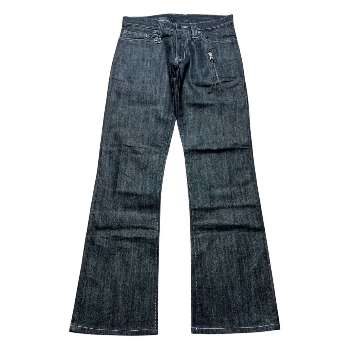 Japanese Brand Tete Homme Issey Miyake Zipper On Front Denim Pants Size US 30 / EU 46 - 1 Thumbnail