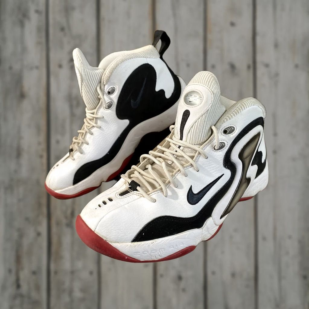 Nike VINTAGE Nike Zoom Hawk Flight Gary Payton Mens 9 805272-100 White Leather Basketball Shoes Glen? Size ONE SIZE - 1 Thumbnail