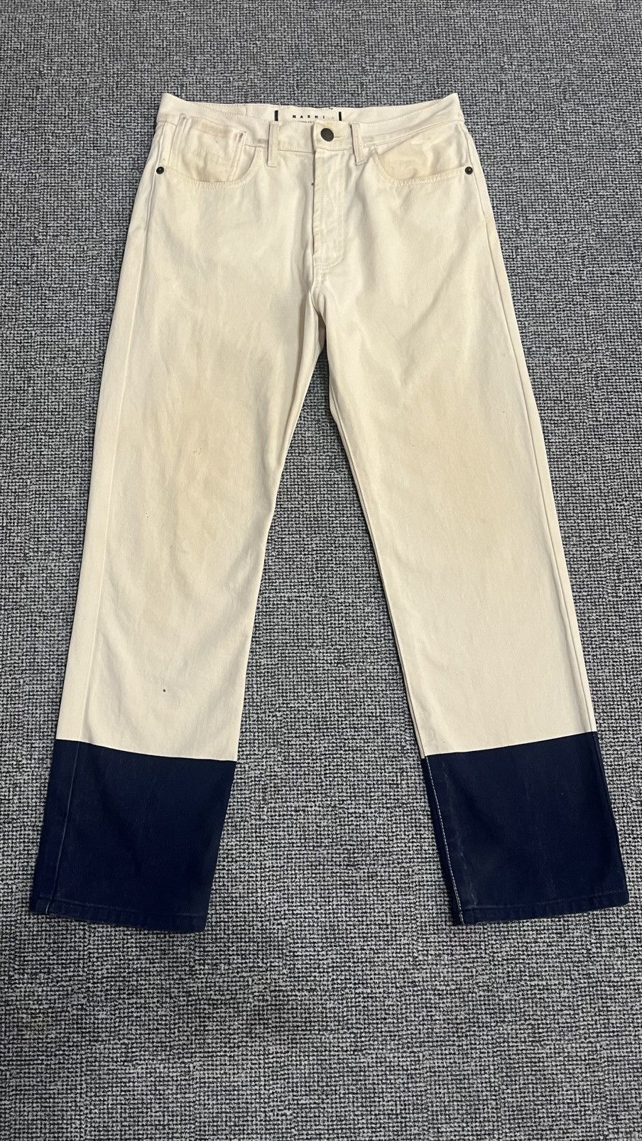 Marni Vintage Marni Denim Two Tone Colour stain jean 29 x 17 Size US 29 - 2 Thumbnail