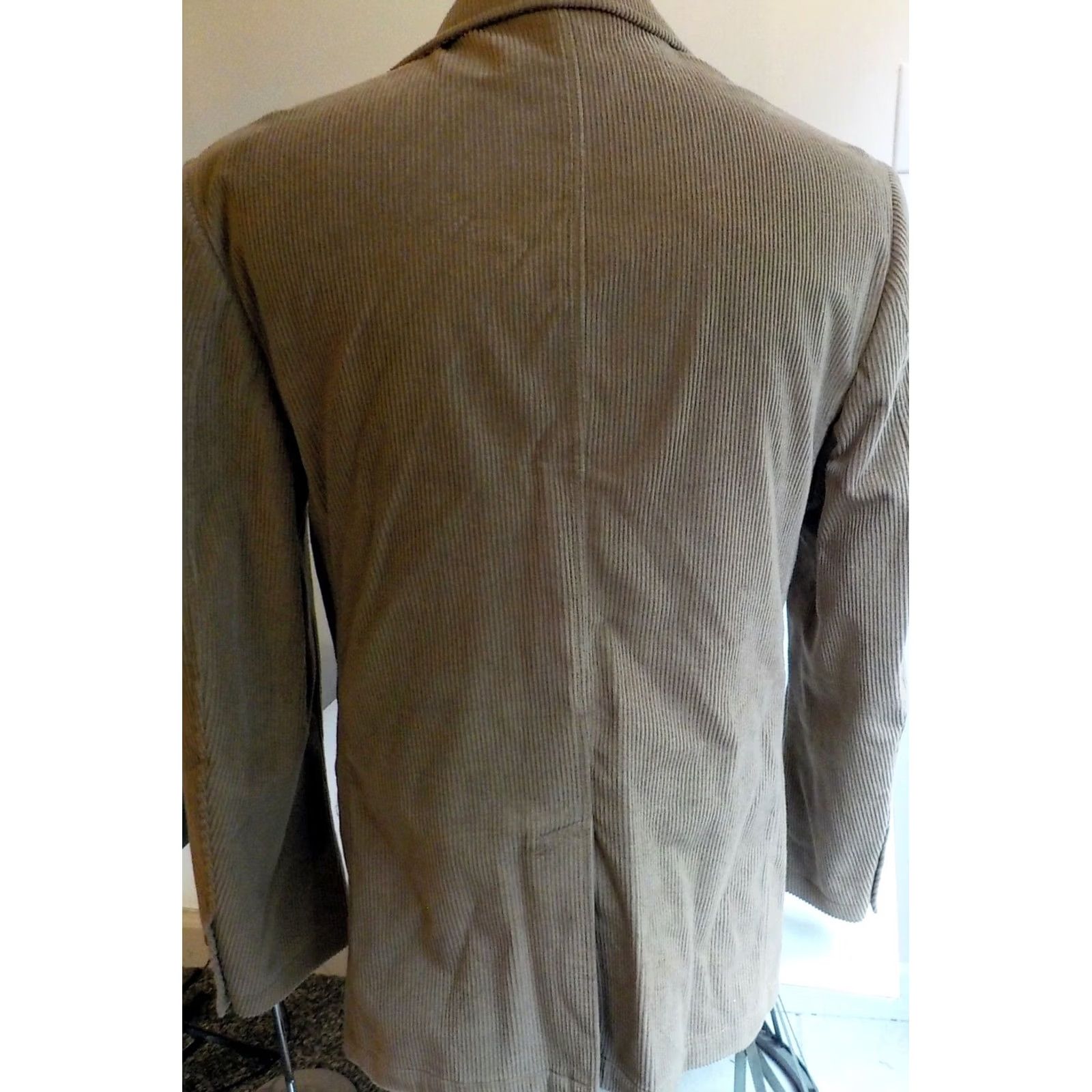 Faconnable FACONNABLE Blazer Medium Wale Corduroy 3 Button Tan Sz M Mens Corduroy Blazer 100% Cotton Size 40R - 4 Thumbnail