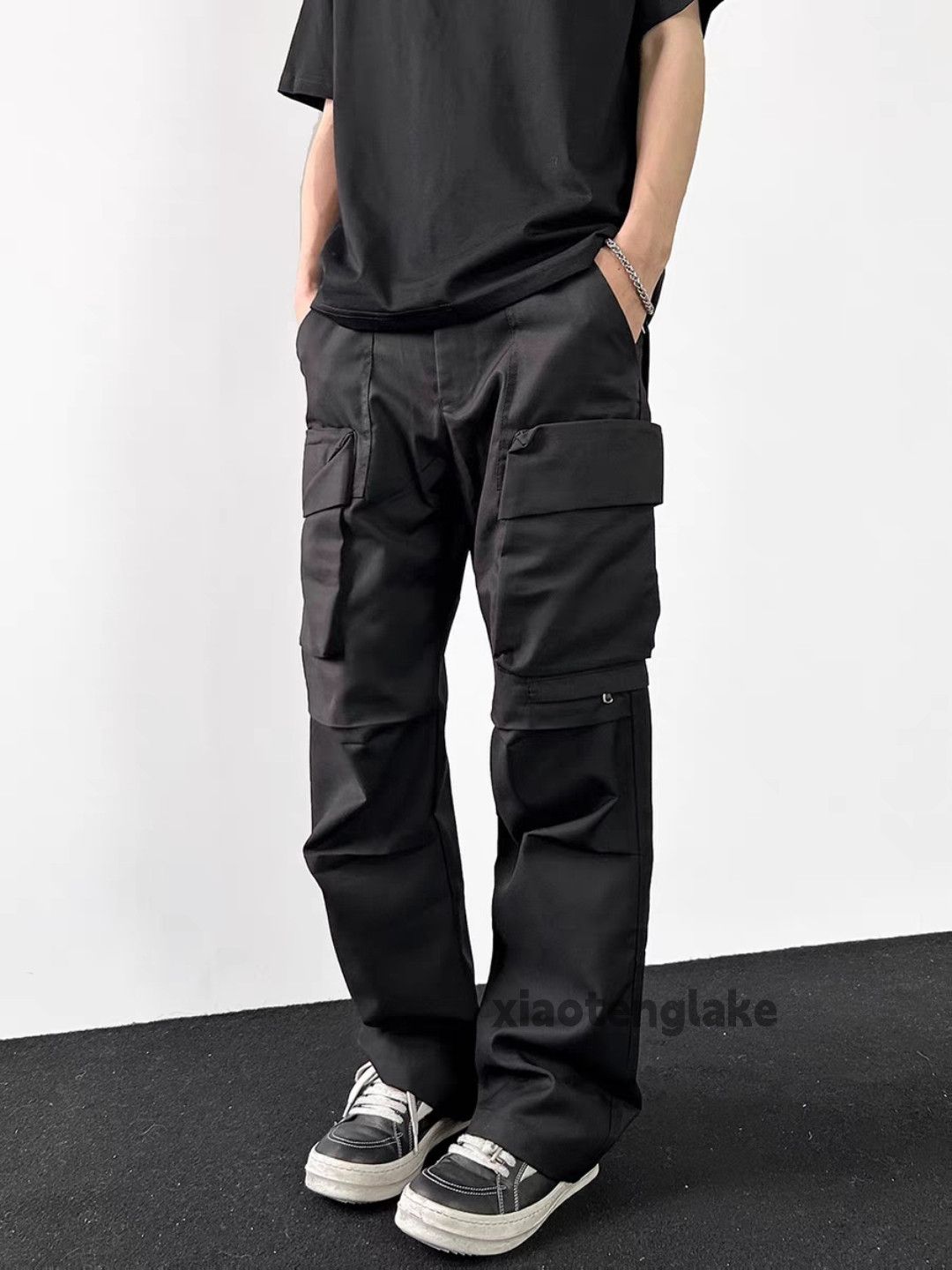 utility military pleated loose baggy outdoor cargo pants