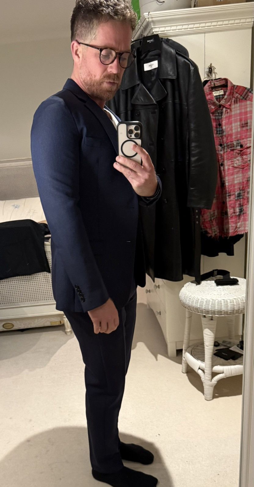 Dior Grail Dior KVA blue notch lapel unstructured blue suit 48 Size 38R - 3 Thumbnail