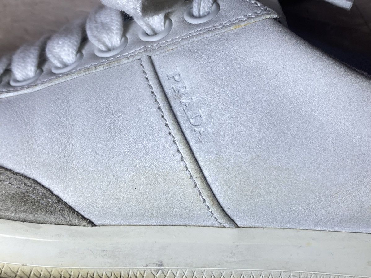 Designer × Prada Luxury prada sneakers shoes 4E3027 white leather Size US 7 / EU 40 - 6 Thumbnail