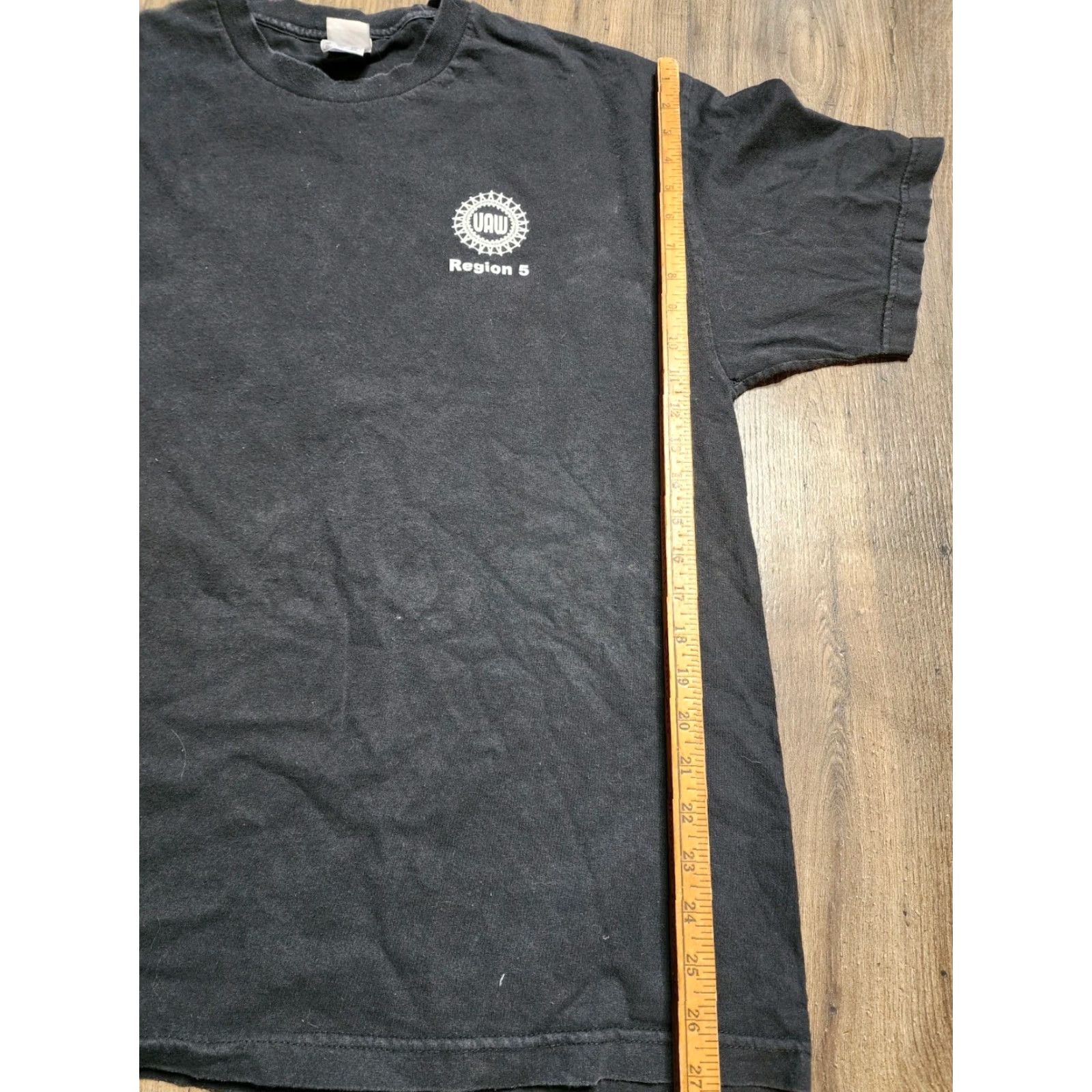 Vintage VINTAGE Murina Mens L Black Retro UAW United Aerospace Workers Union T Shirt Distress Mens Size US L / EU 52-54 / 3 - 4 Thumbnail