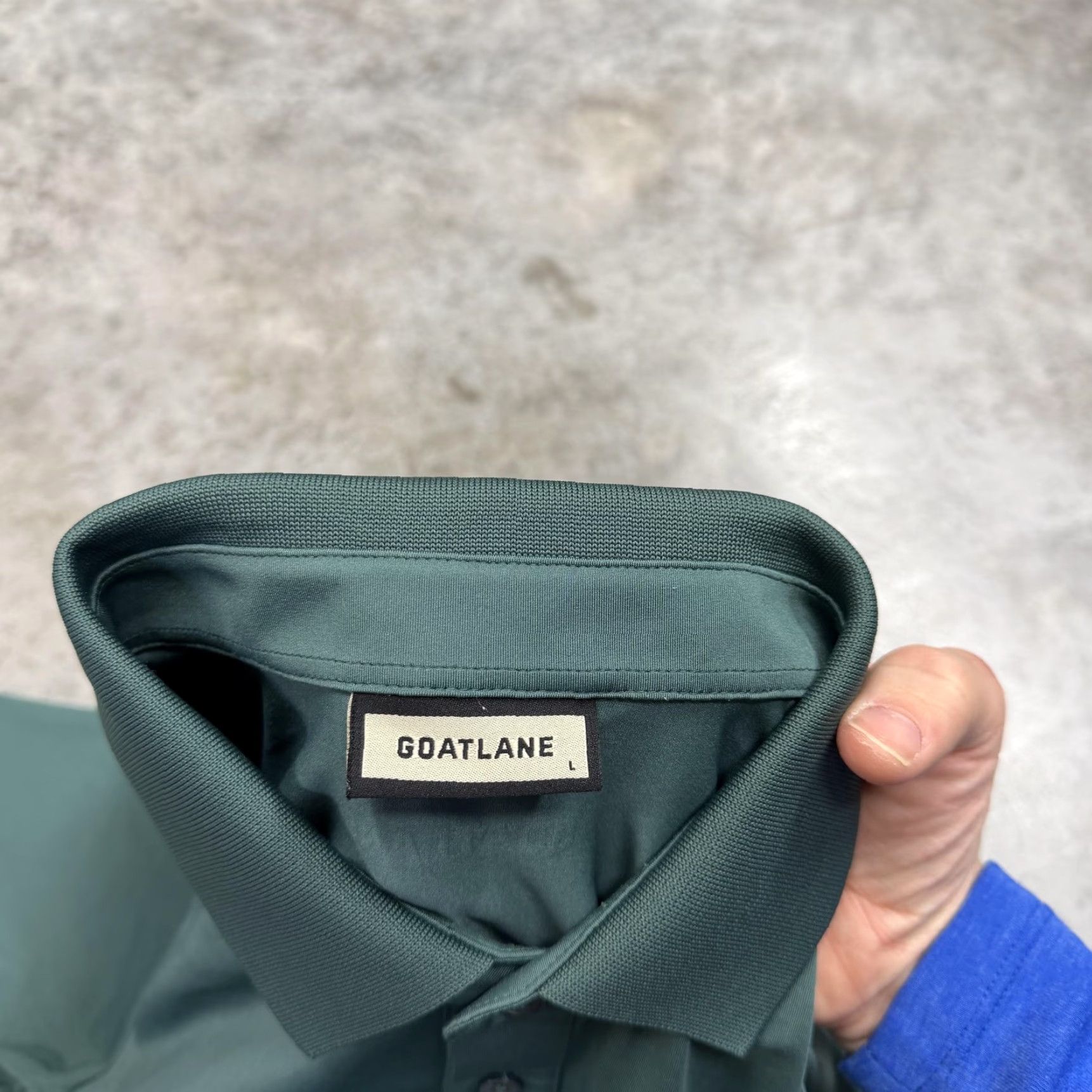Vintage GOATLANE Polo Shirt Mens Large Green Solid Short Sleeve Golf Performance Logo Neckline Collared Size US L / EU 52-54 / 3 - 3 Thumbnail