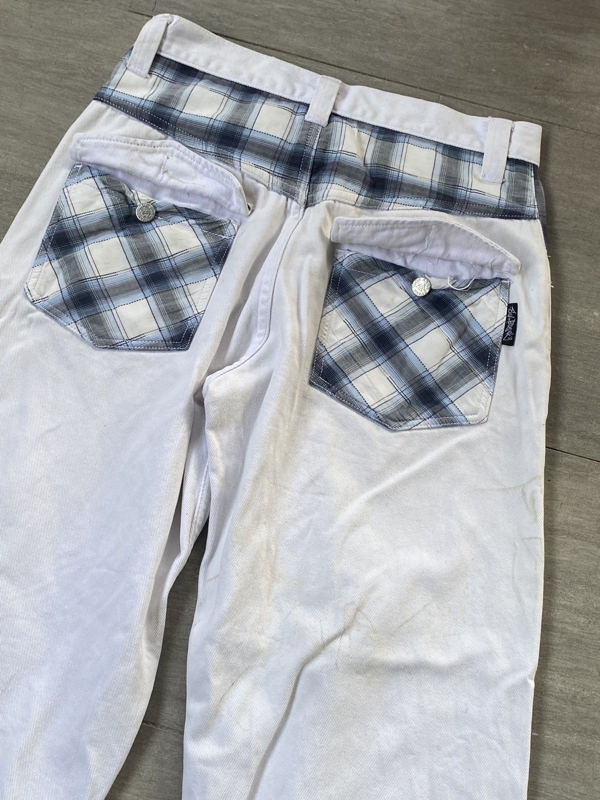 Japanese Brand 🔥BINDING NOW🔥Baggy Soul SBRK White Denim Size US 30 / EU 46 - 8 Thumbnail