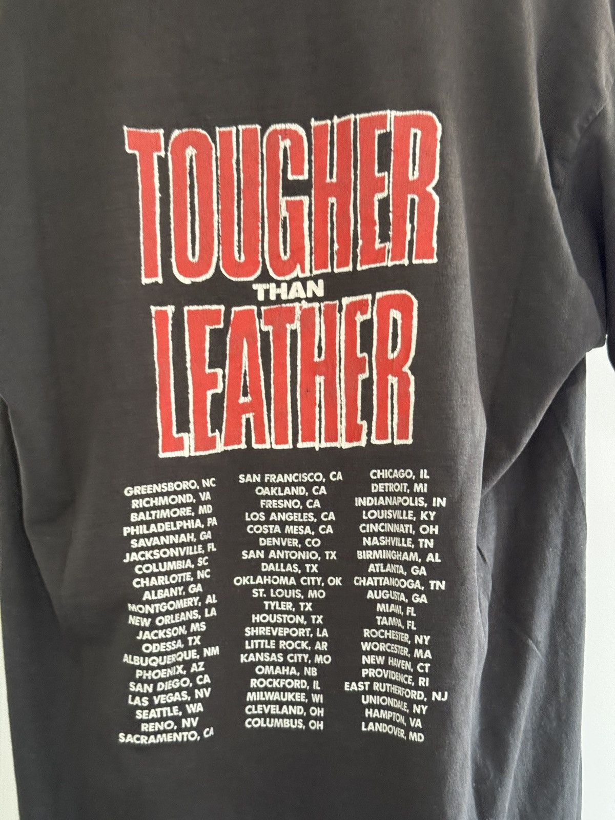 RUN DMC *RARE* VINTAGE 80s 1989 RUN DMC US TOUR TOUGHER THAN LEATHER Size US M / EU 48-50 / 2 - 6 Thumbnail