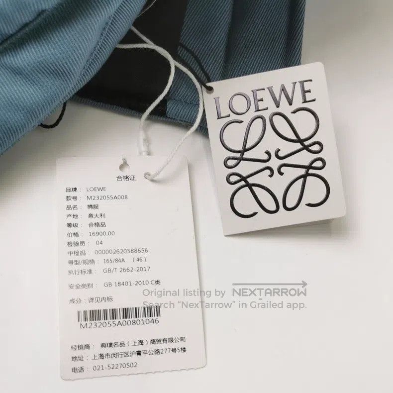 Loewe Loewe Wool single-breasted lapel cotton coat Size US S / EU 44-46 / 1 - 4 Thumbnail