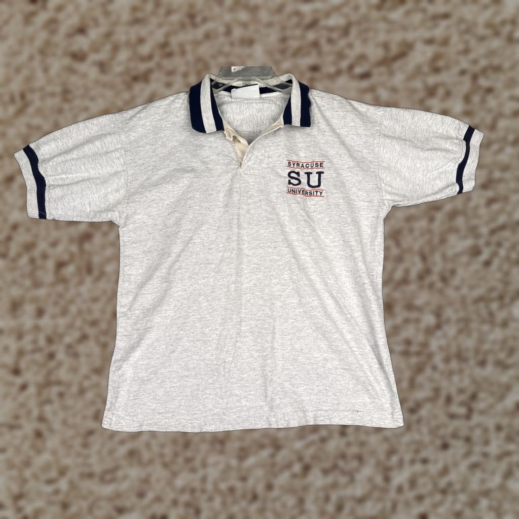 Vintage VINTAGE Nike Polo Shirt Mens Medium Gray SU Embroidered Syracuse University imageWear Size US M / EU 48-50 / 2 - 1 Thumbnail