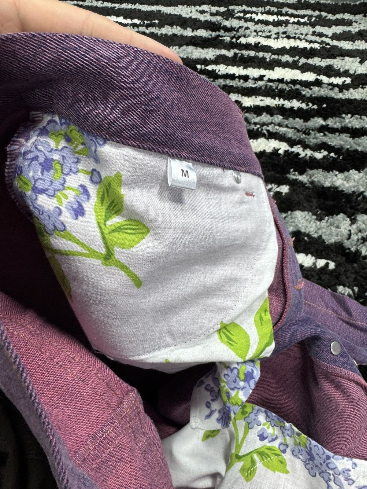 Marine Serre Marine Serre purple panelled denim shorts Size US 32 / EU 48 - 4 Thumbnail