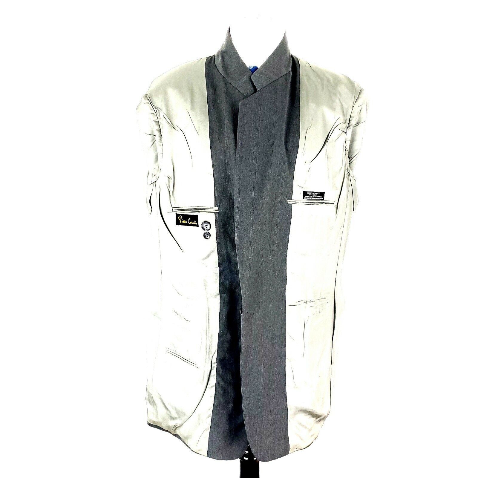 Pierre Cardin Pierre Cardin Wool 2 Button Blazer 44L Portly Green Herringb Size 44L - 9 Thumbnail