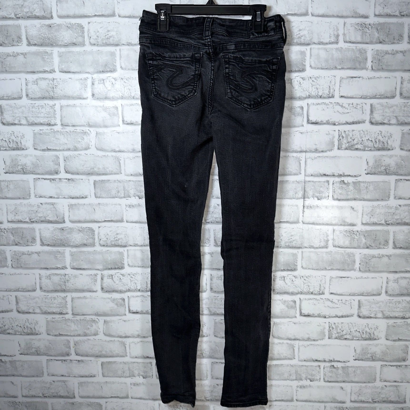 Silver Jeans Co. Silver Jeans Co Suki Mid Skinny Cotton Black Jeans Womens Size 24x31 Size 42" / US 20 - 5 Thumbnail
