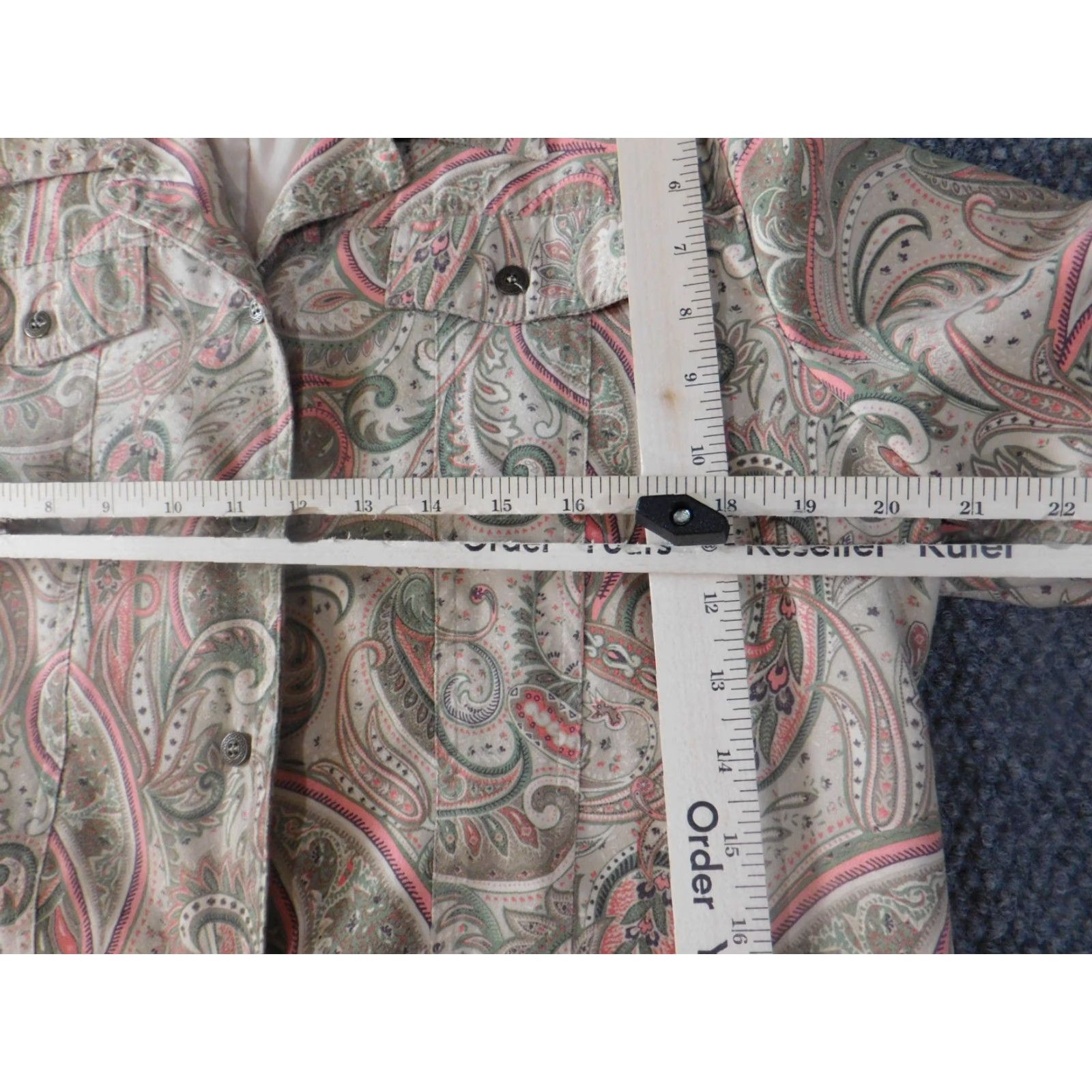 Vintage Alfred Dunner Jacket Womens 10 Beige Floral Lightweight designer Peanuts Long Sleeve Mid-Length Button Casual Fall Spring Size L / US 10 / IT 46 - 7 Thumbnail
