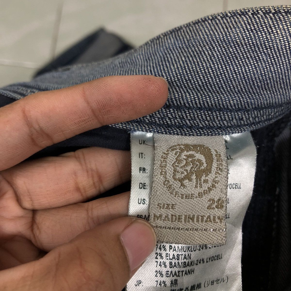 Diesel 🔥Vintage Slim Cut Denim Biker Wear Diesel Distressed Design Size US 30 / EU 46 - 19 Thumbnail