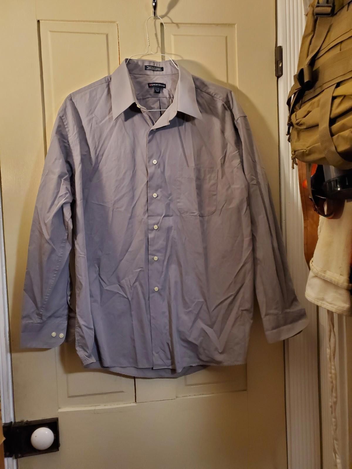 Knightsbridge Knightsbridge Men's Dress Shirt XL Gray 17-17.5-34/35 Size 42R - 1 Thumbnail