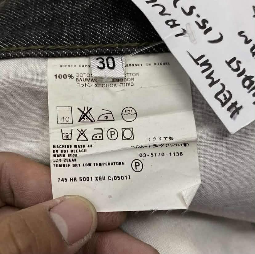 Helmut Lang 1990’s Raw Denim Size US 34 / EU 50 - 3 Thumbnail