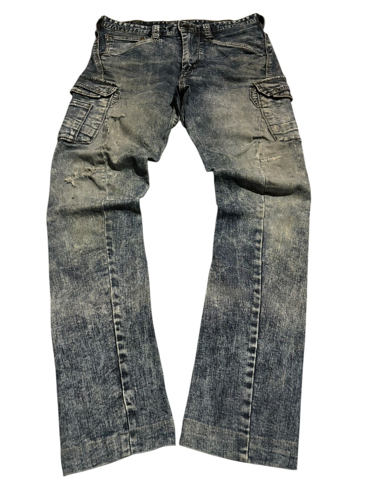 Japanese Brand Evenriver Faded Acid Washed Distressed Jeans Denim Size US 31 - 1 Thumbnail
