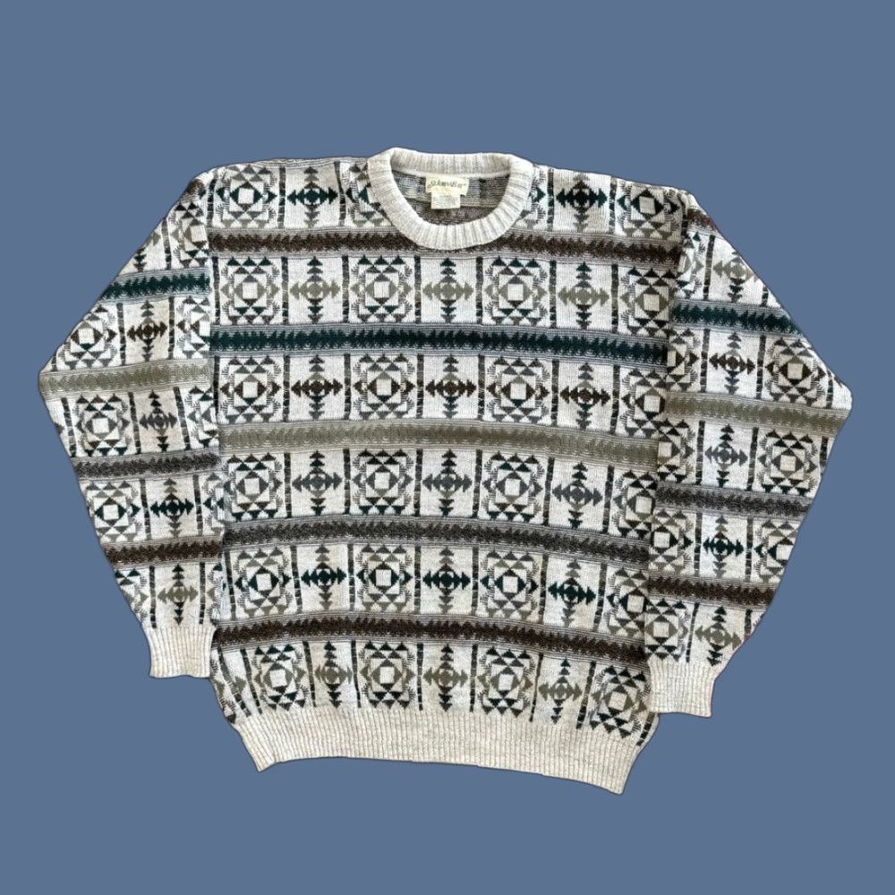 VINTAGE St. John's Bay Knit Sweater XL Tall Mens Pullover 90s Outdoor Casual Colorful