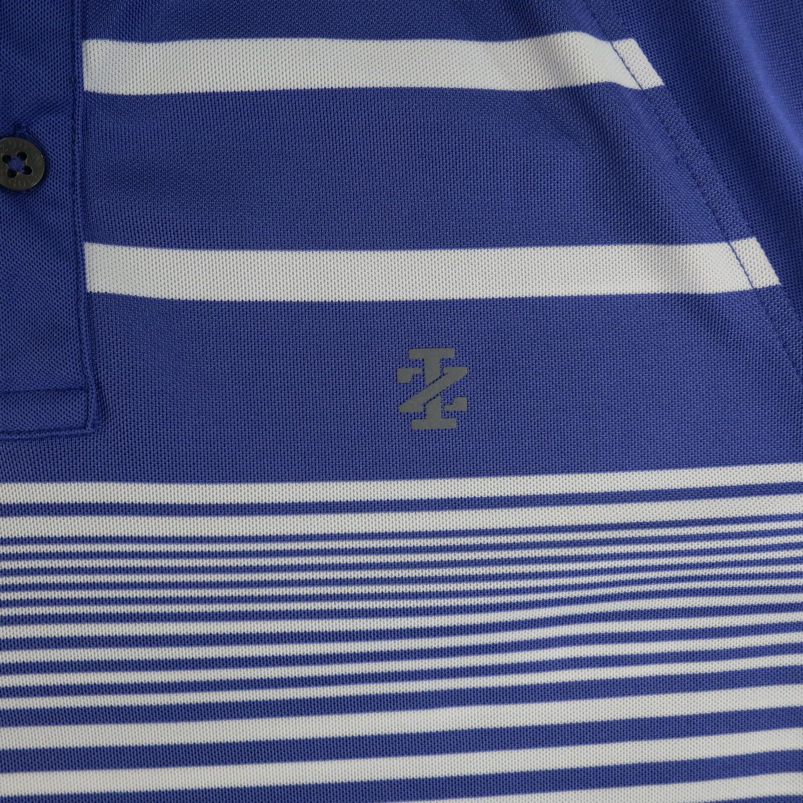 Izod IZOD Golf Men's Medium Purple and White Striped Polo Shirt Size US M / EU 48-50 / 2 - 3 Thumbnail