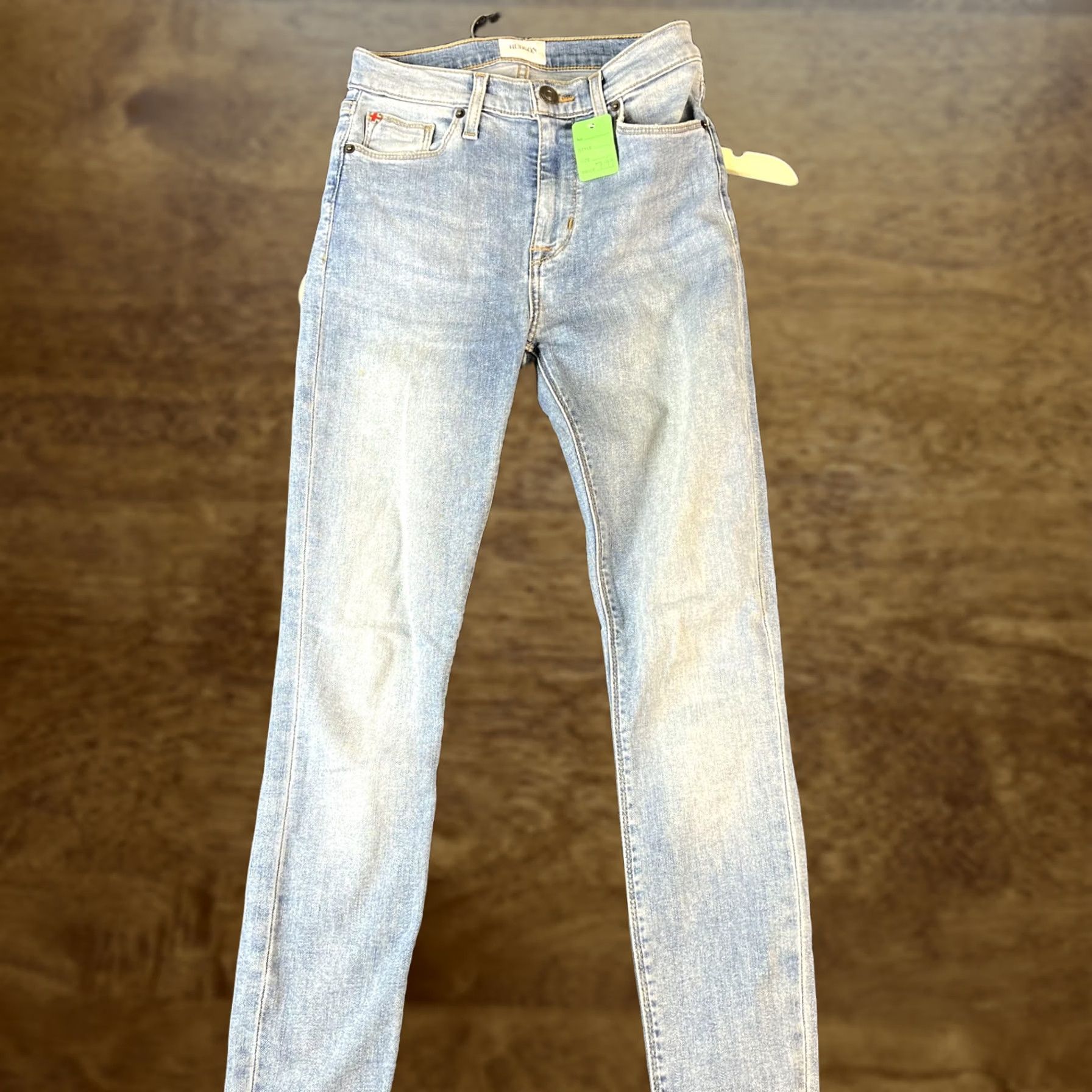 Hudson HUDSON Jeans Womens Light Wash Super Skinny Jeans Blue Denim Zip Fly Pockets Slim Fit 29 Inseam 32in Men? Womens Size 29" - 1 Thumbnail