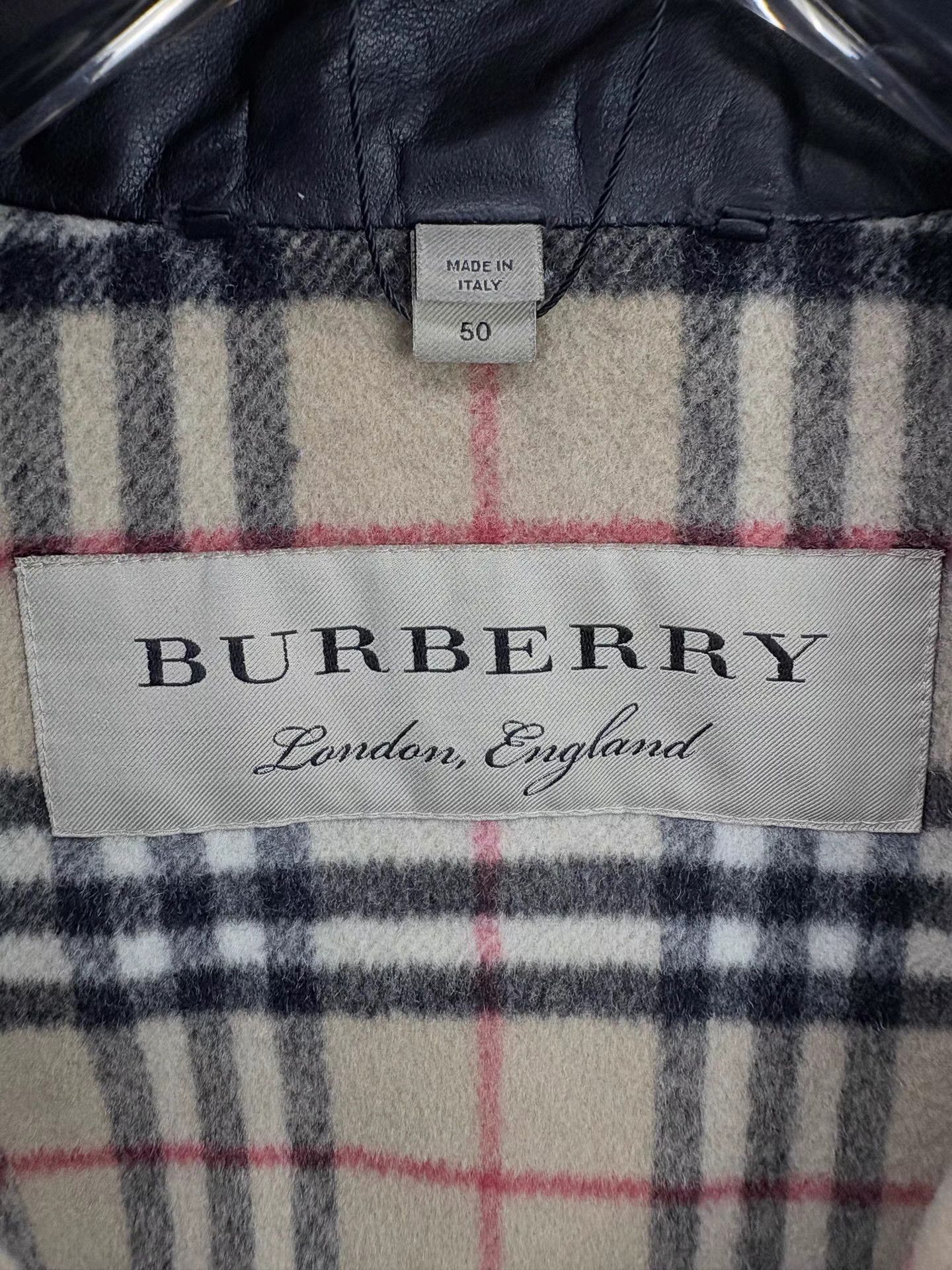 Burberry BURBERRY Check Lined Sheepskin Leather Jacket K1 Size US M / EU 48-50 / 2 - 4 Thumbnail