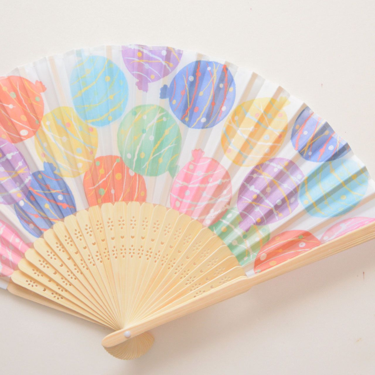 Other Japanese Folding Fan Sensu Water Balloon (Mizufuusen) Design Size ONE SIZE - 1 Thumbnail