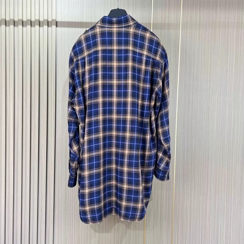 Balenciaga Balenciaga Gold Button Plaid Shirt Size US XS / EU 42 / 0 - 2 Thumbnail