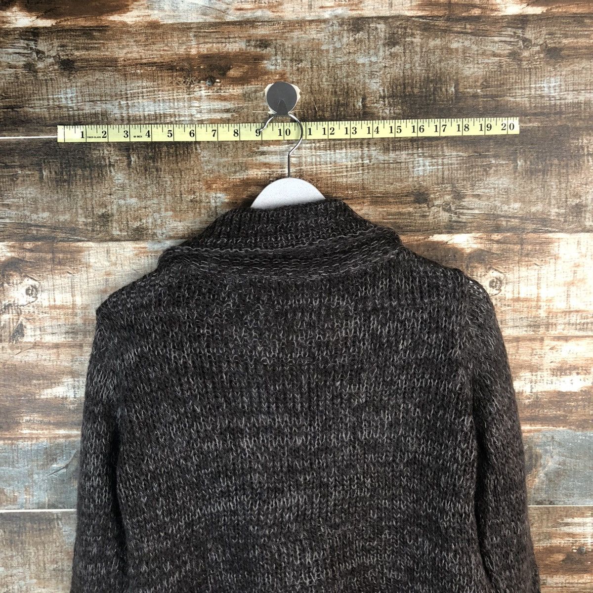 ABAHOUSE × Homespun Knitwear Abahouse Brown Cardigan mohair shaggy fur Knitwear #A2262 Size M / US 6-8 / IT 42-44 - 12 Thumbnail