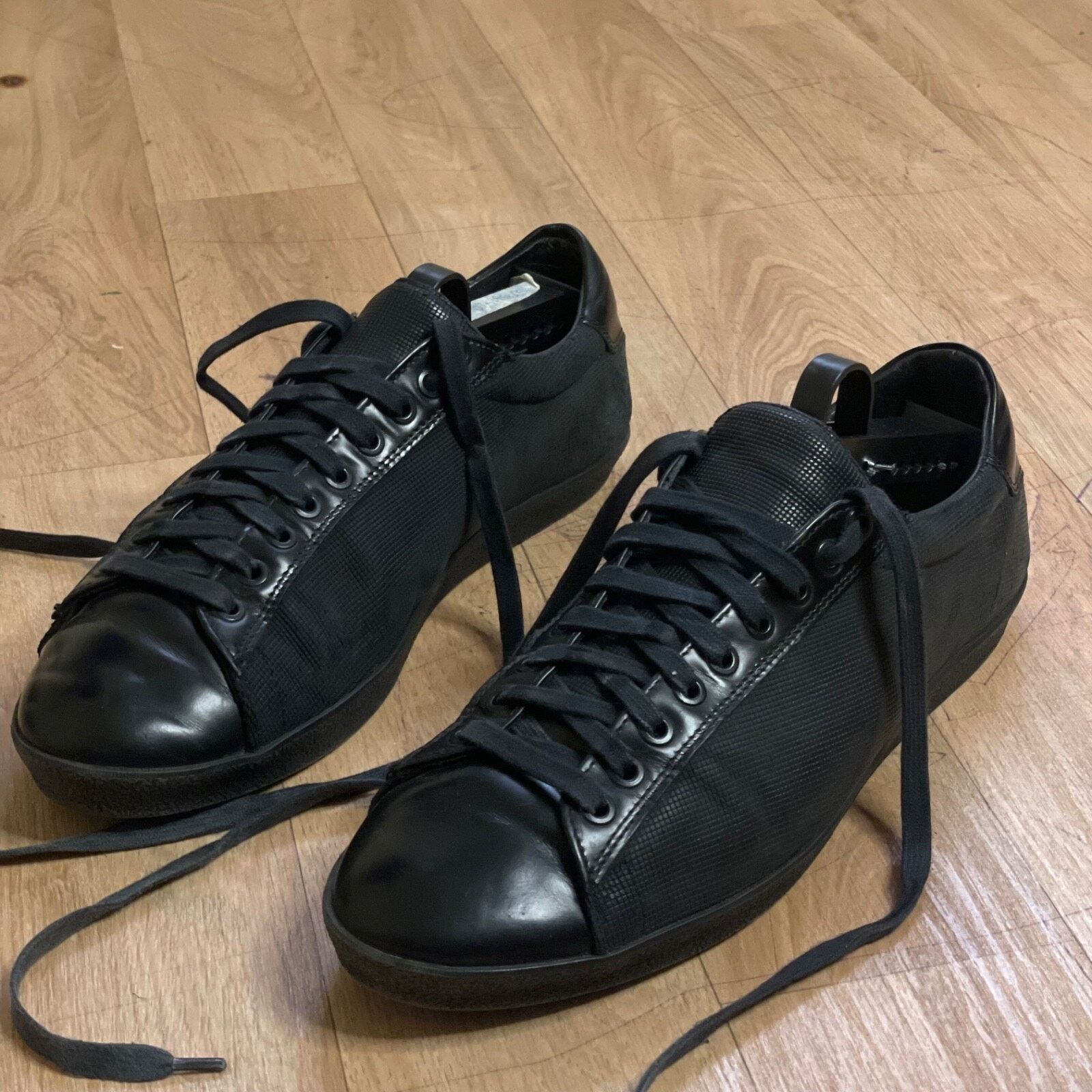 Burberry BURBERRY SHOES SNEAKERS MEN'S lace up SHOES Leather Low Top Size US 8 / EU 41 - 1 Thumbnail