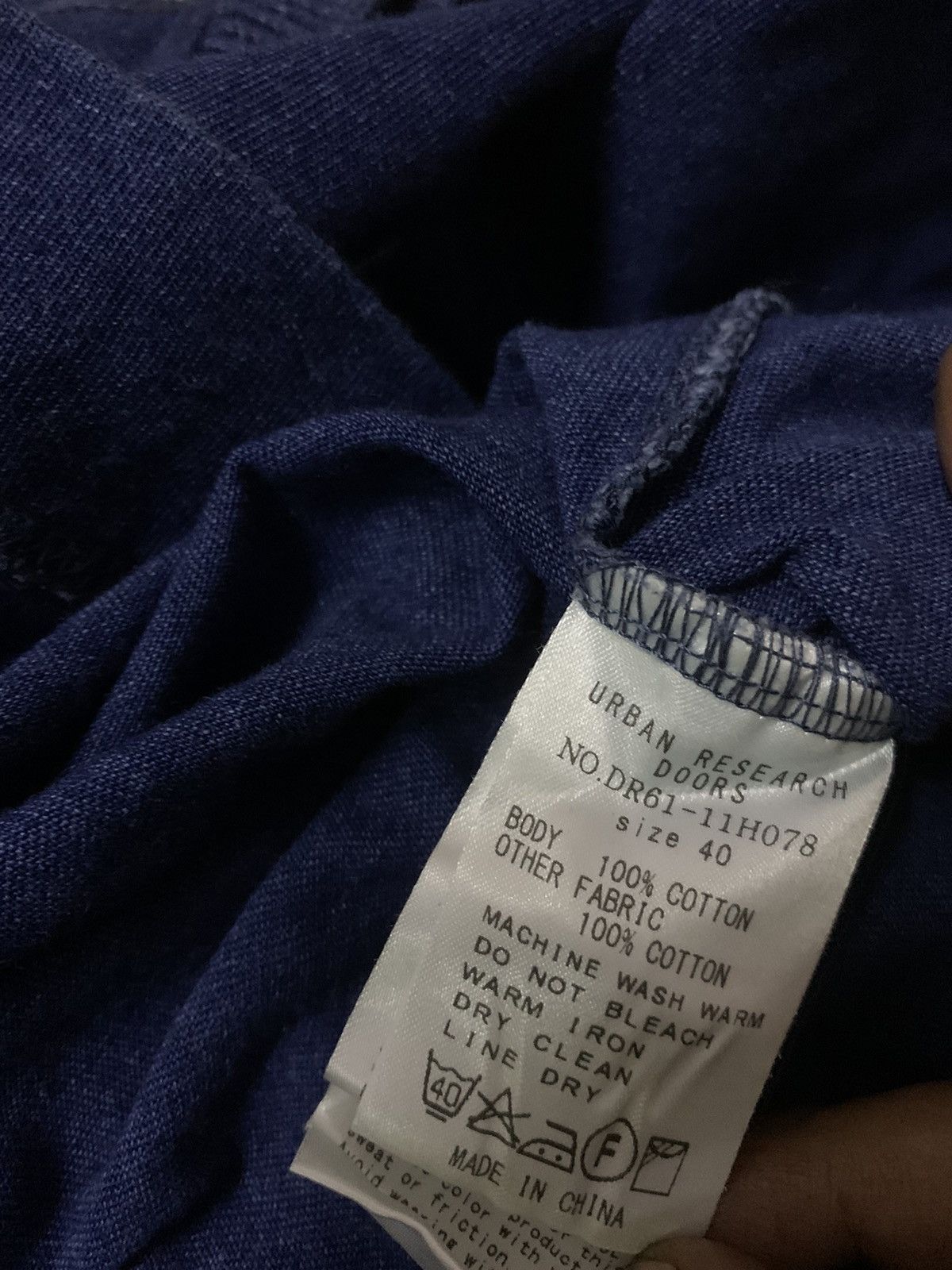 Indigo 💥Japanese Urban Research Indigo Blue Shirt Size US L / EU 52-54 / 3 - 6 Thumbnail