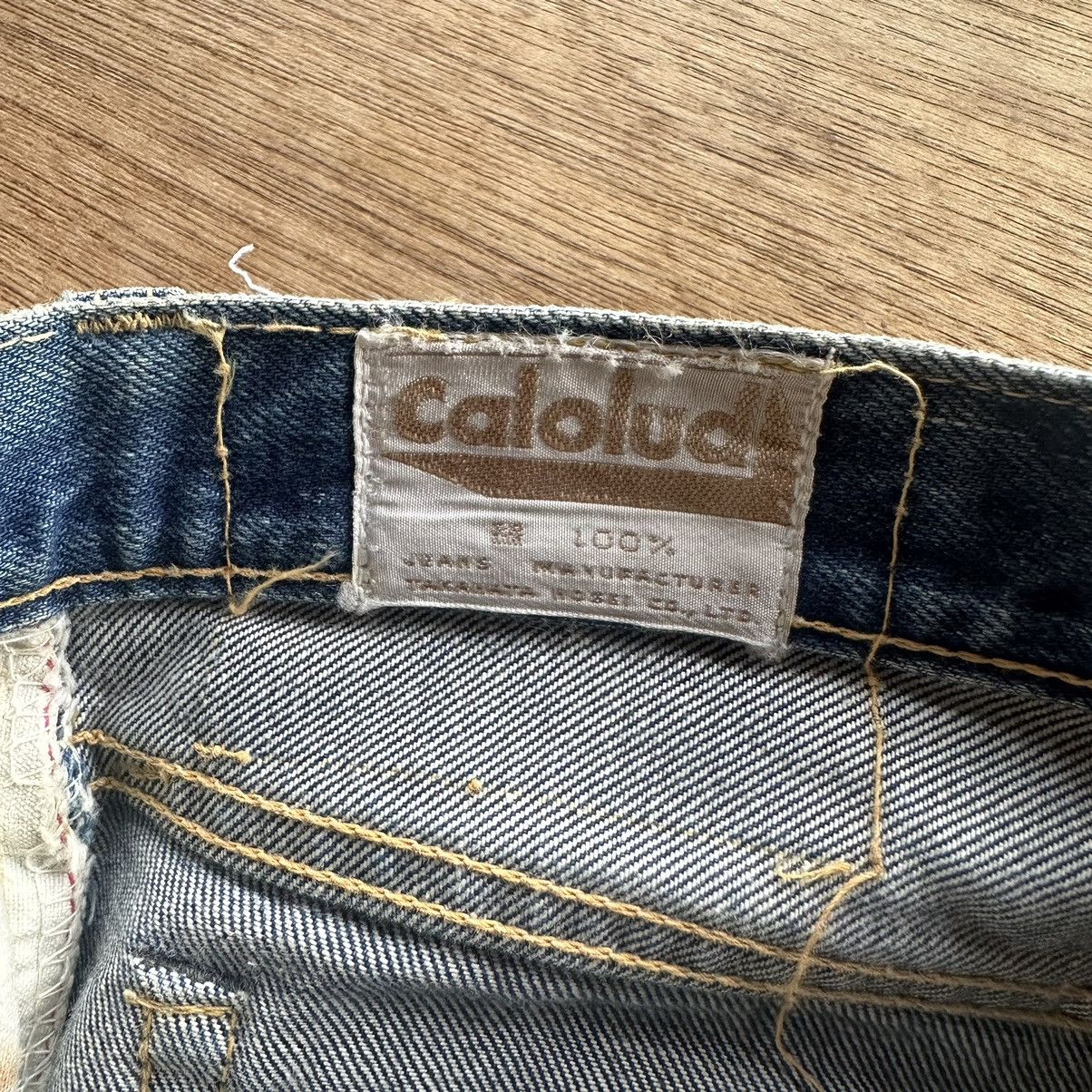 Vintage FLARE/BOOTCUT ‼️ Vintage COLOLUD Yellow Stitch Sconvil Denim Size US 27 - 19 Thumbnail