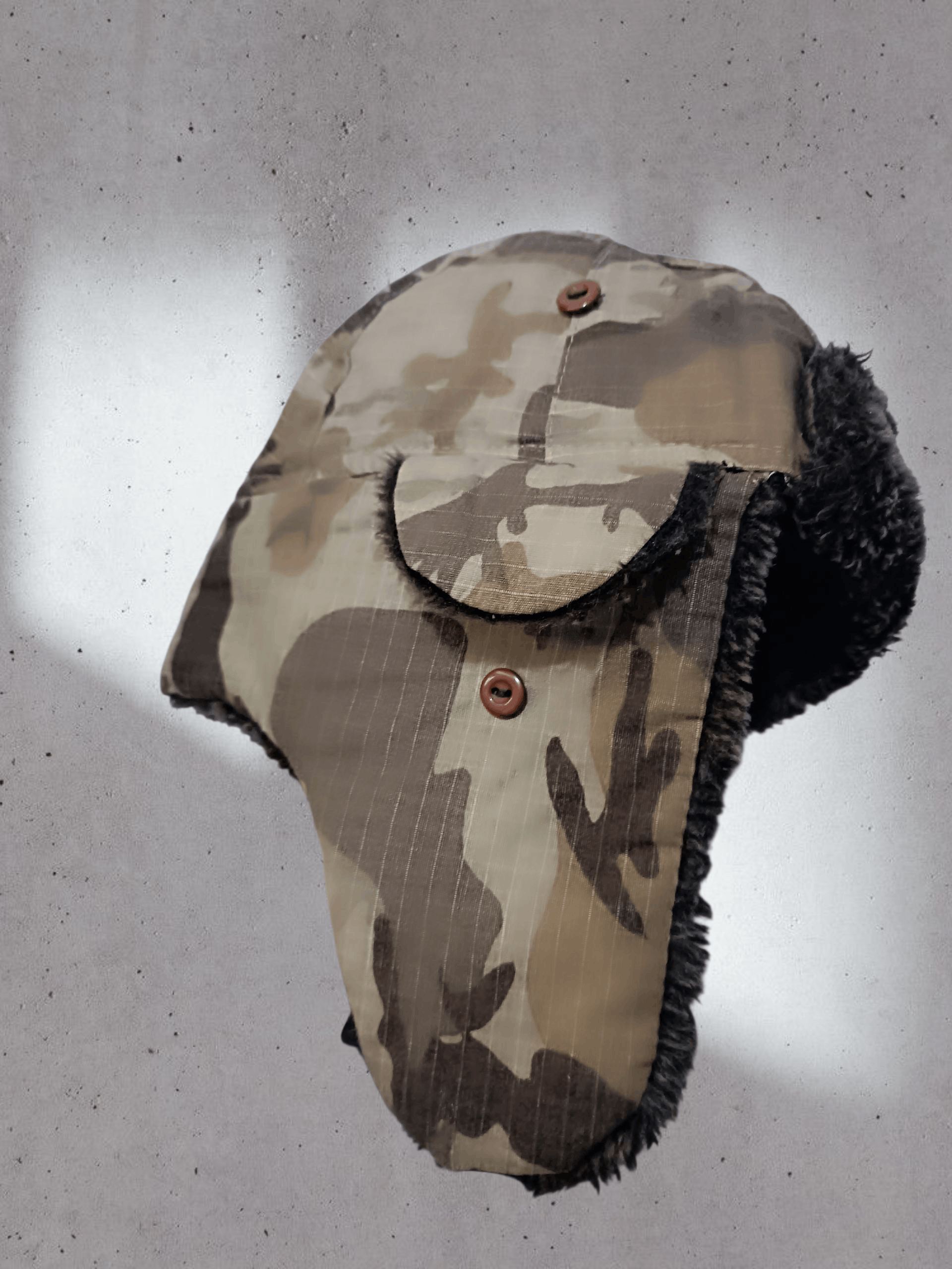 Japanese Brand Huge Ushanka Trapper Hat Vintage Camo Size ONE SIZE - 4 Thumbnail