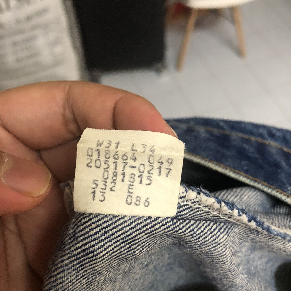 Levi's DL 80' Levis orange tag vintage Denim jeans Pants #A2575 Size US 31 - 23 Thumbnail