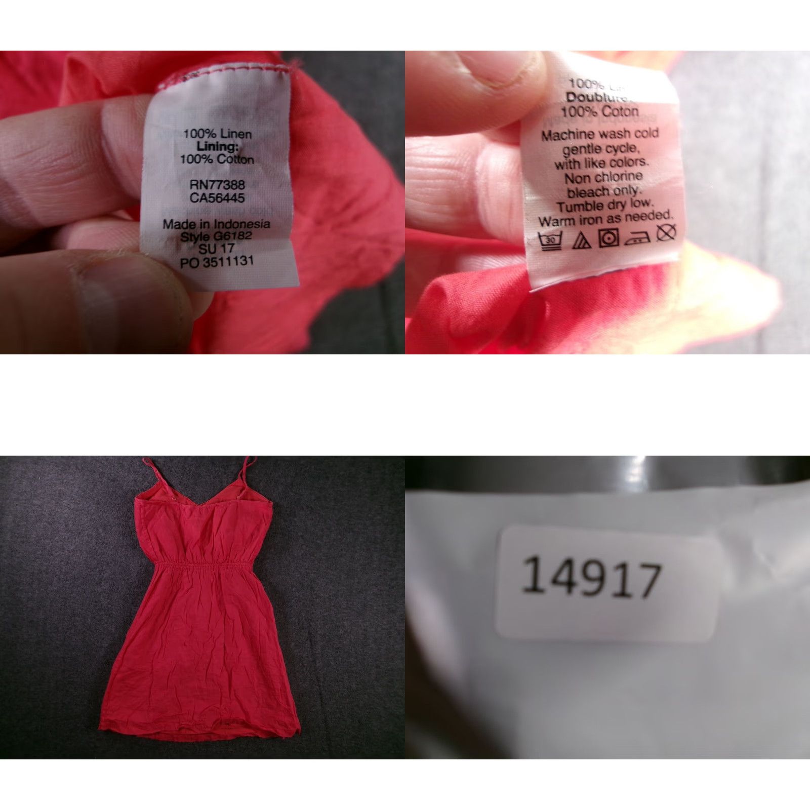 J.Crew J Crew Dress Women XS Coral Linen Sundress Sweetheart Neck Adjustable Size XS / US 0-2 / IT 36-38 - 8 Thumbnail