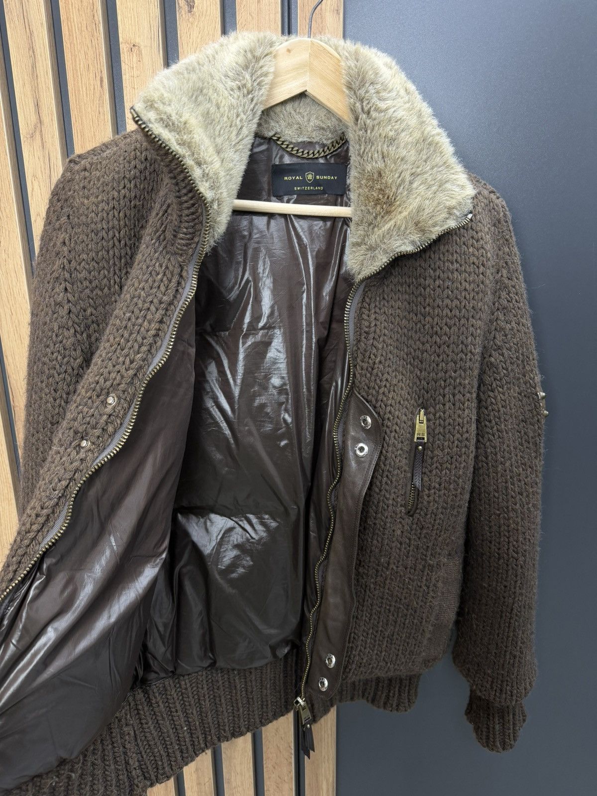 Other Royal Sunday Alpaca Wool Knit Jacket Brown Size 48 Size US M / EU 48-50 / 2 - 9 Thumbnail
